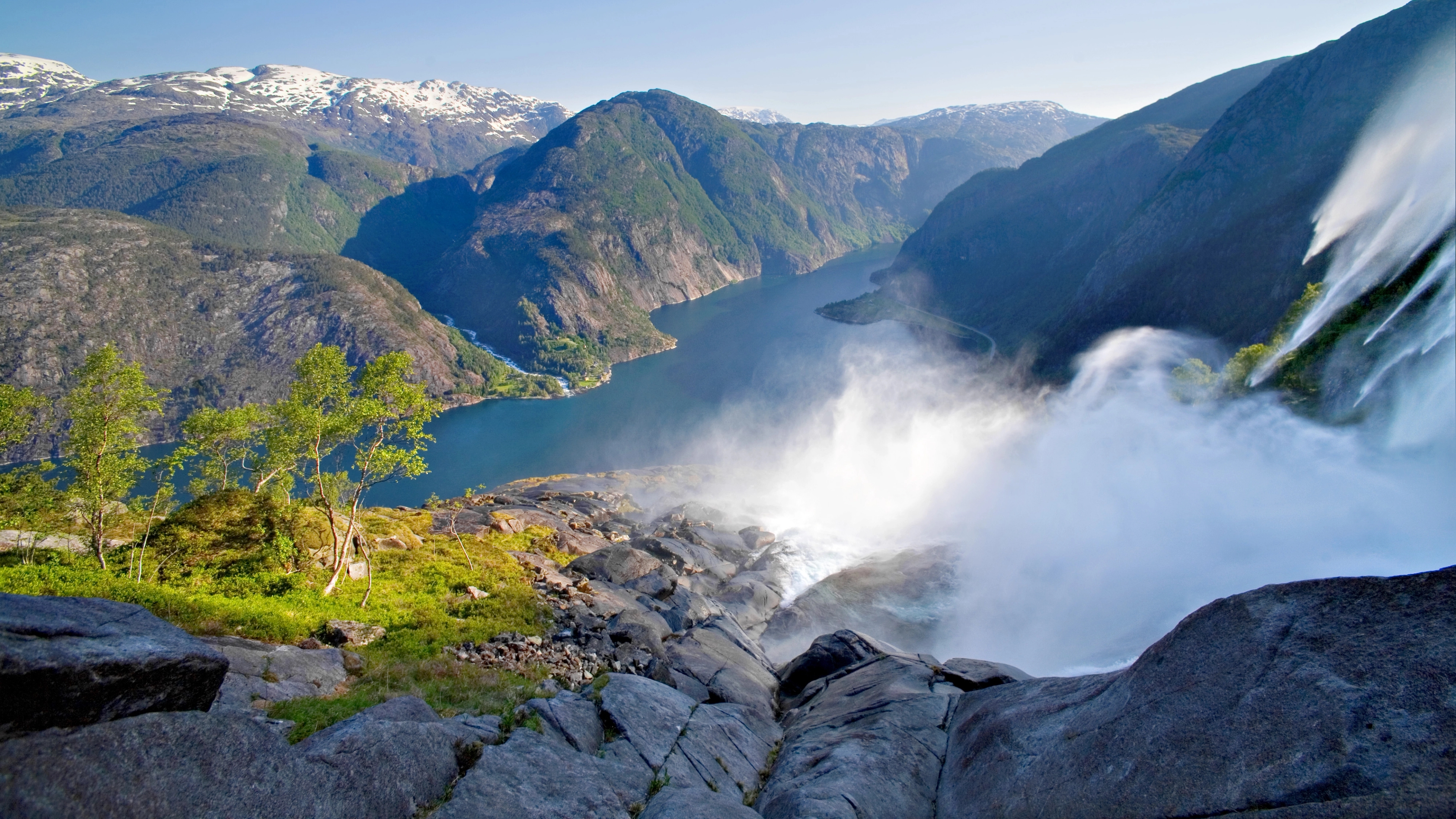 Langfoss in Fjord Norway