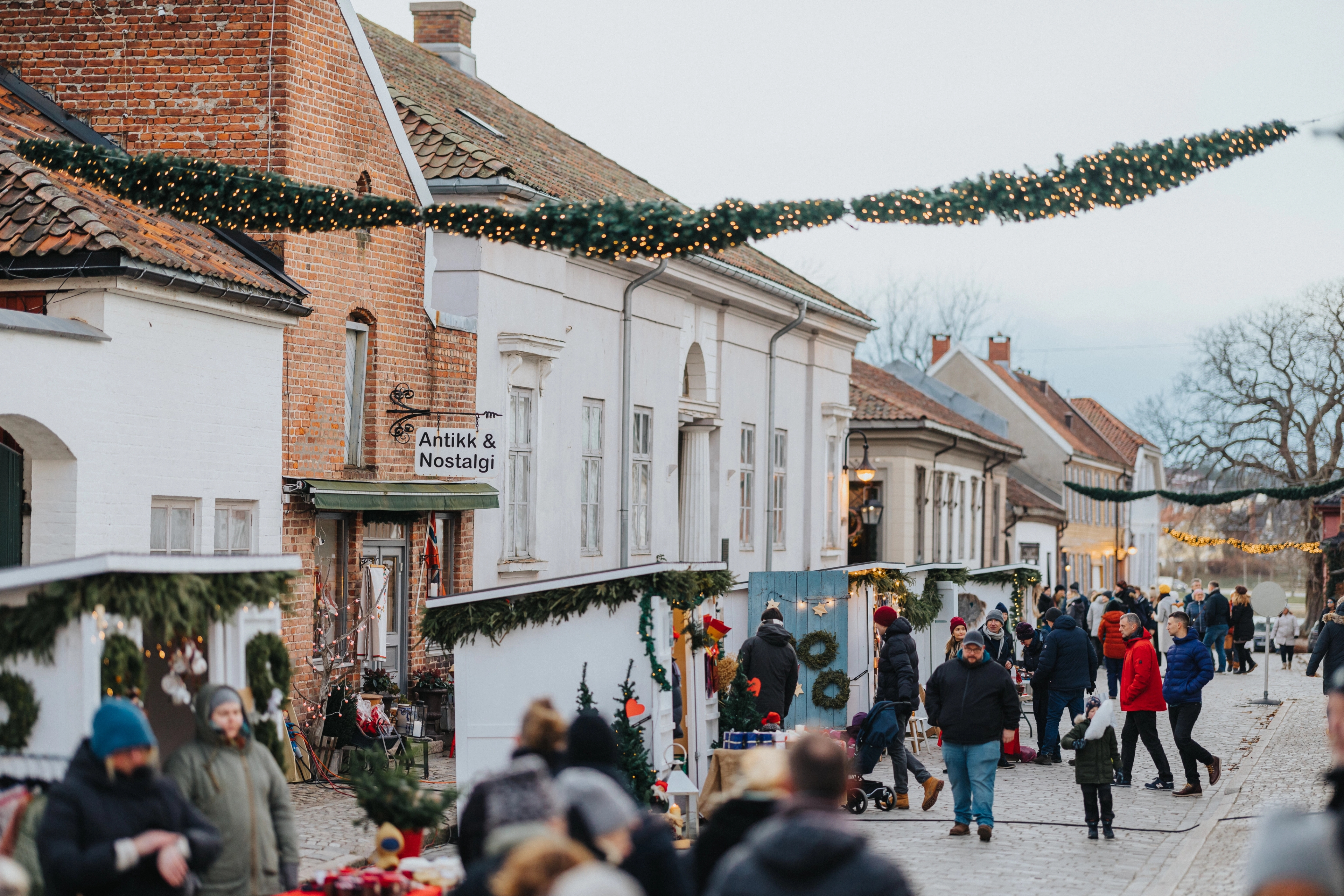 Christmas market in the old town, Gamlebyen in Fredrikstad