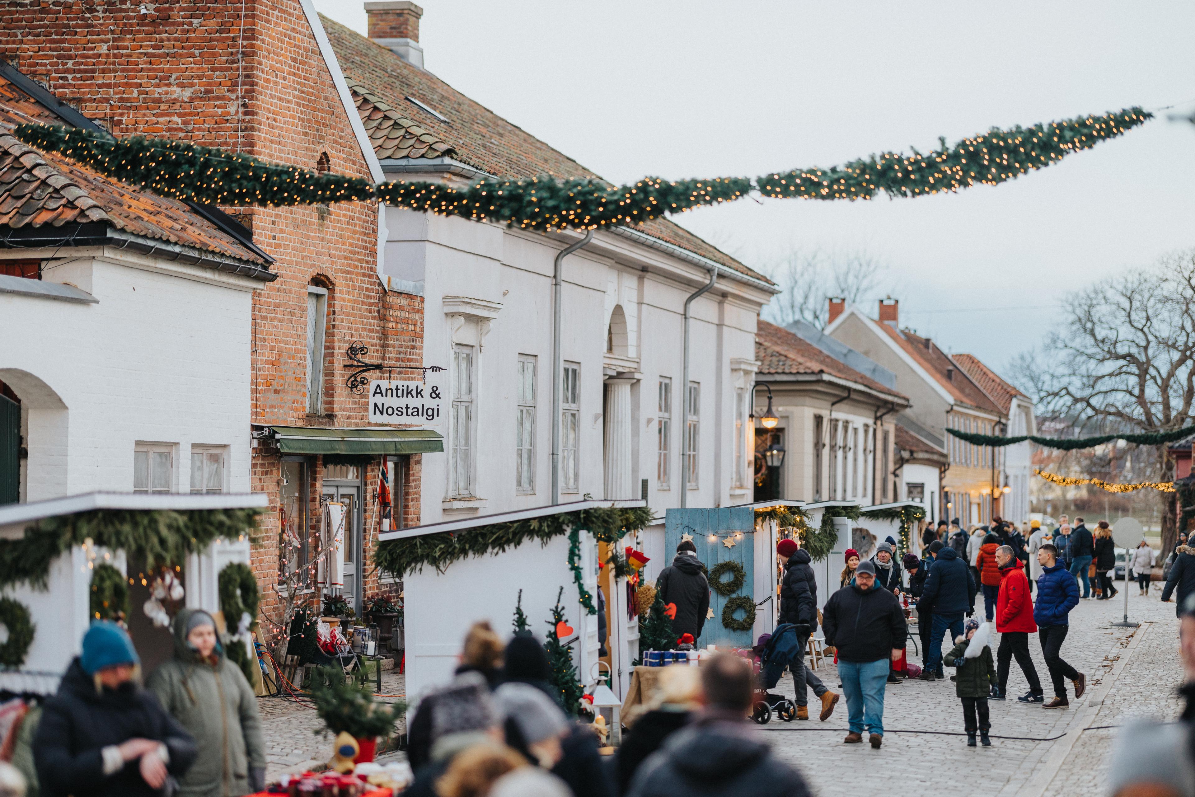 Christmas market in the old town, Gamlebyen in Fredrikstad