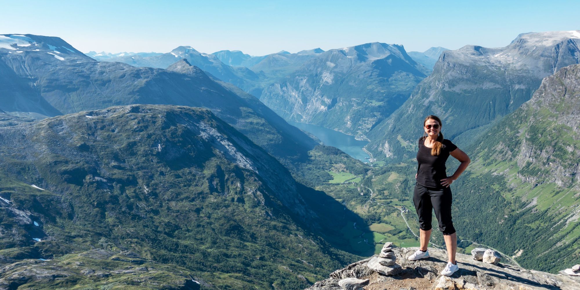 Mette Solberg Fjeldheim on top of a mountain