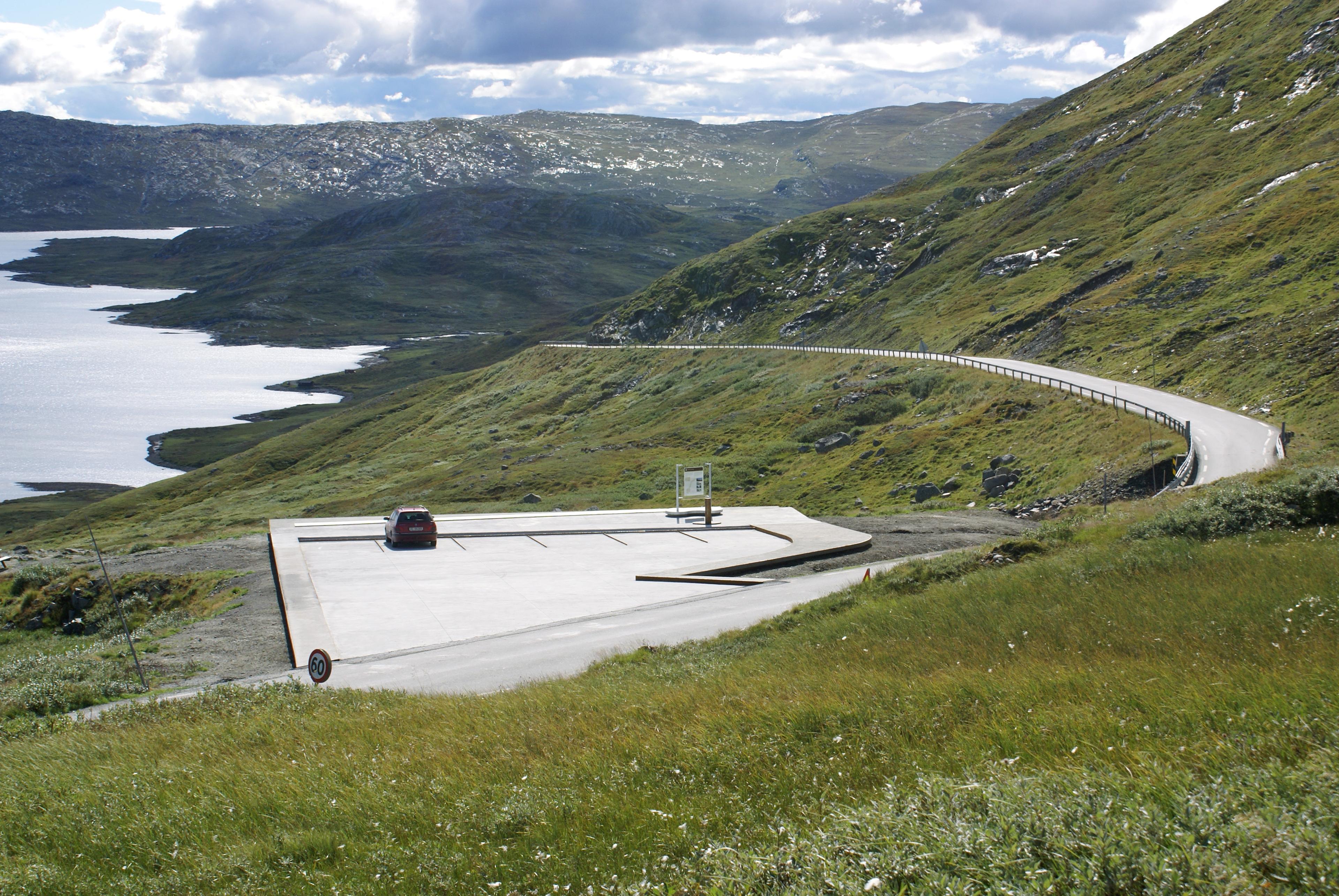 Rupja viewpoint on the National Scenic Route Valdresflye.