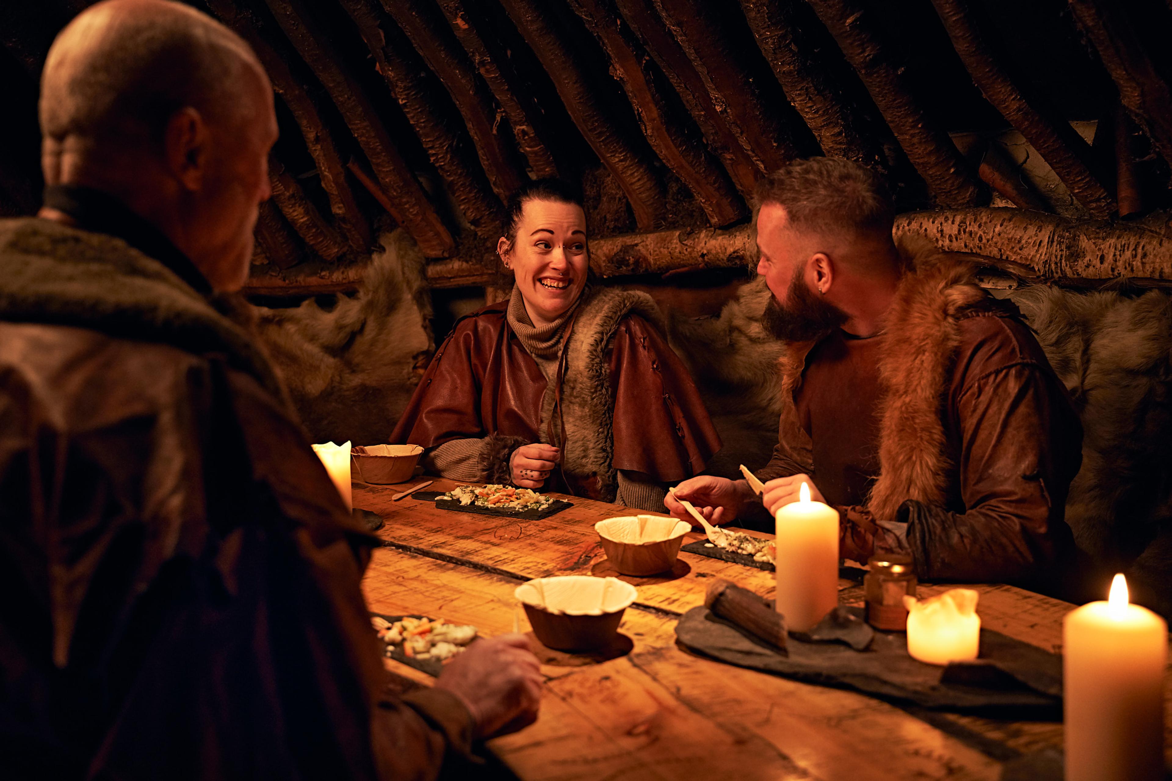 People having a good time at Tuvsjuen in Saltstraumen.