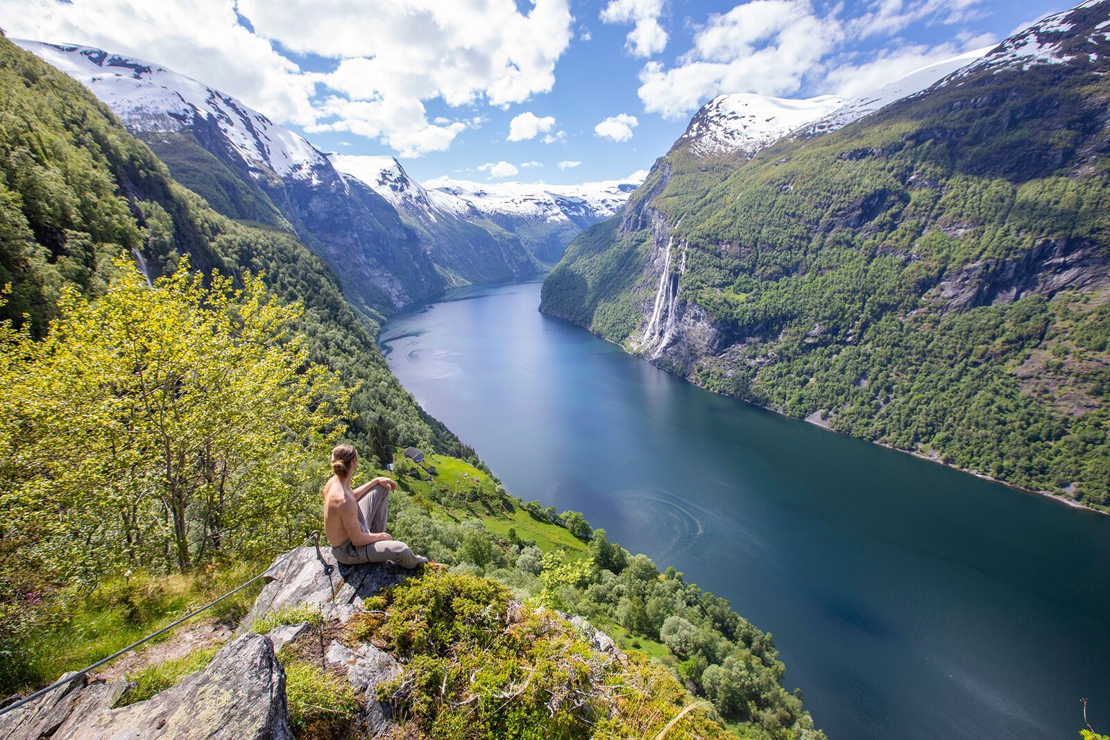 View over the Geirangerfjord from Skageflå