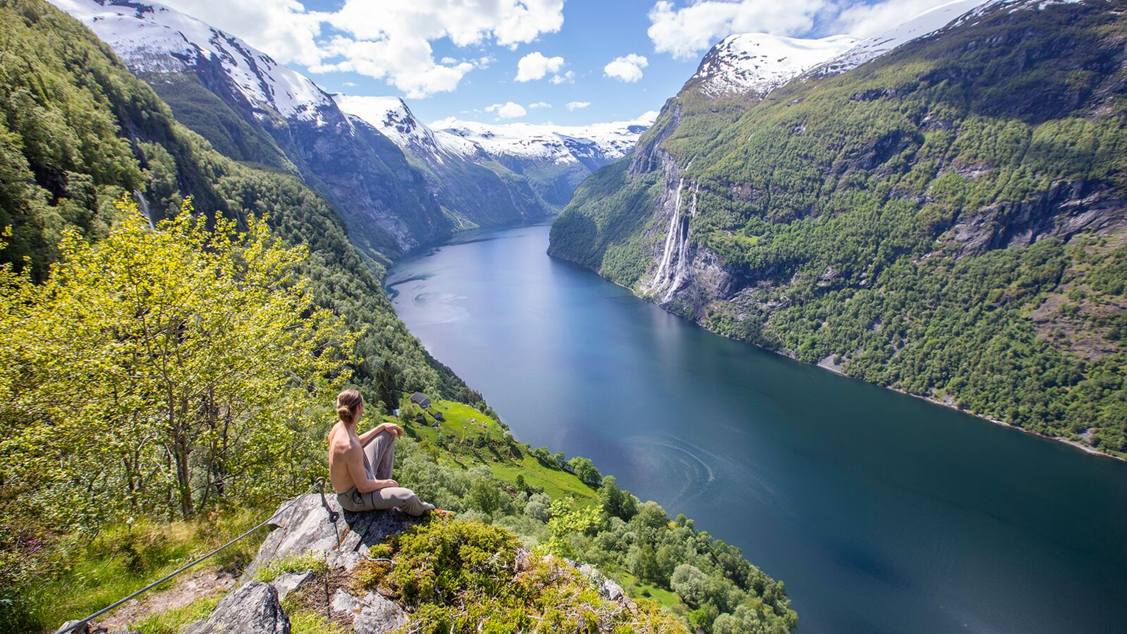 View over the Geirangerfjord from Skageflå