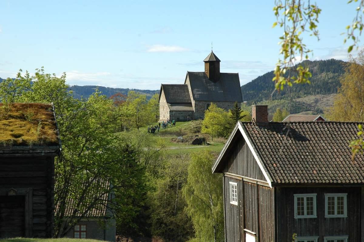A view of Hadeland Folkemuseum, a museum of cultural history, Eastern Norway