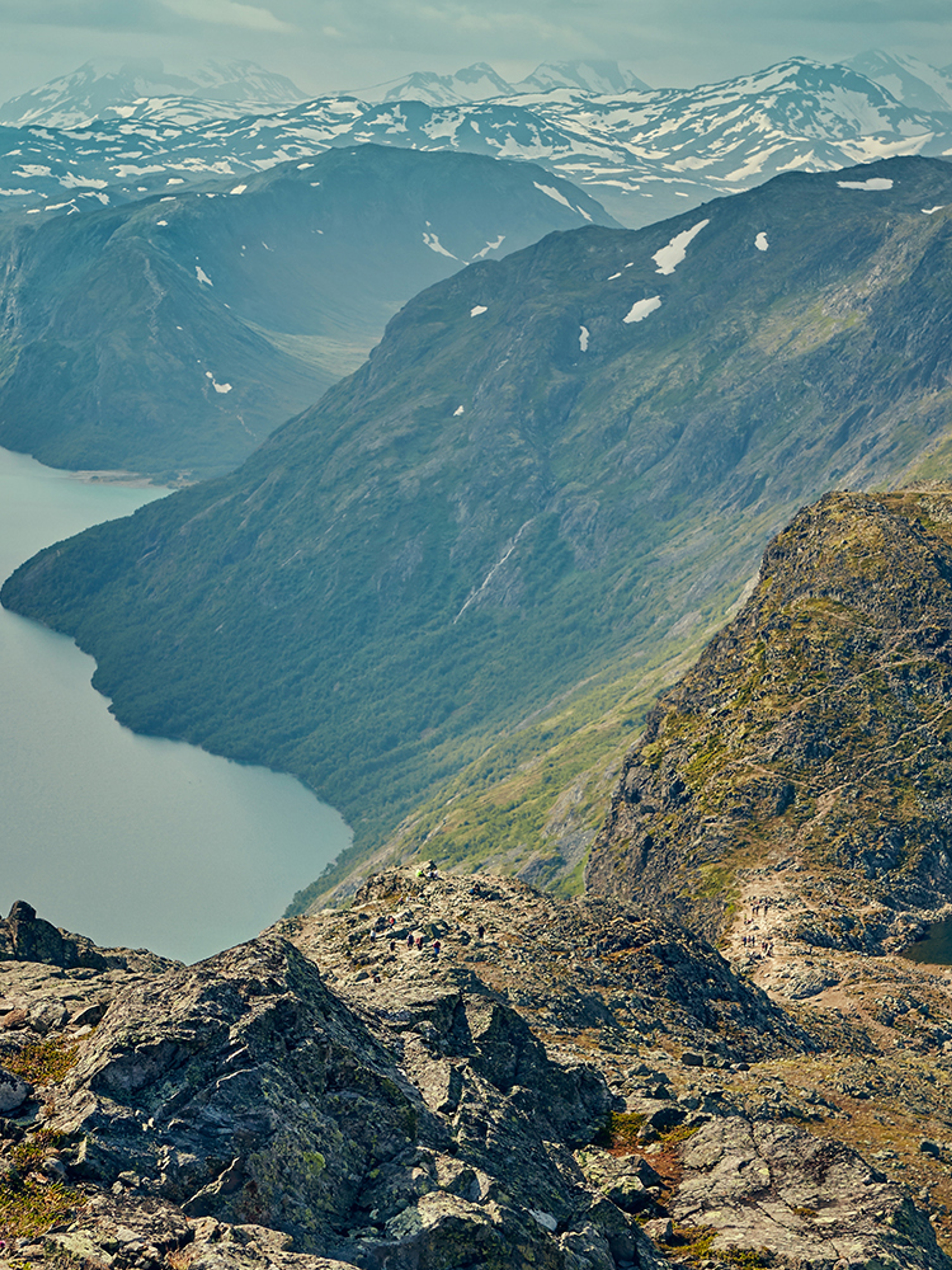 Besseggen ridge in Jotunheimen mountains, Eastern Norway