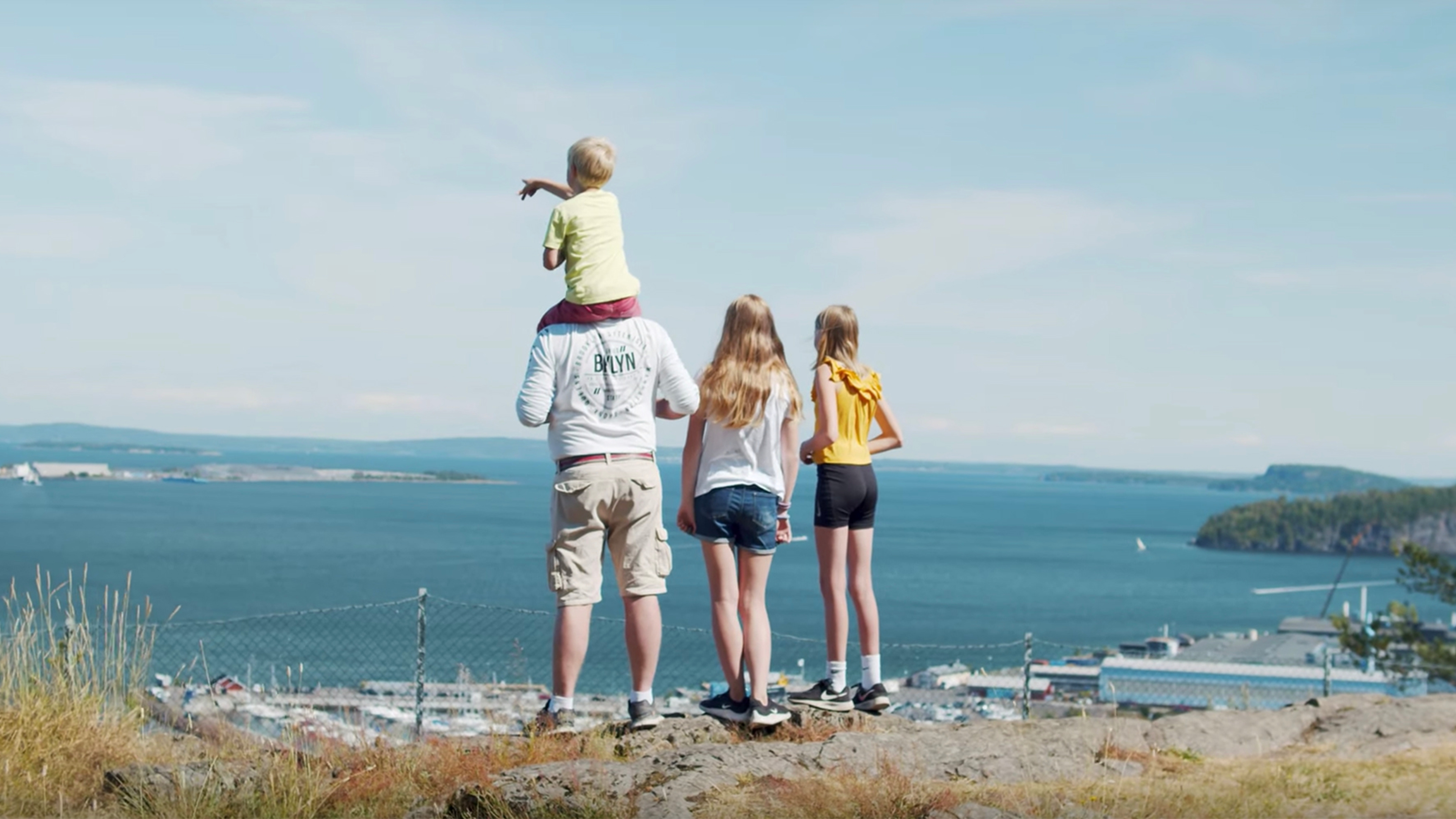 Family enjoying the view from Holmestrand, Vestfold