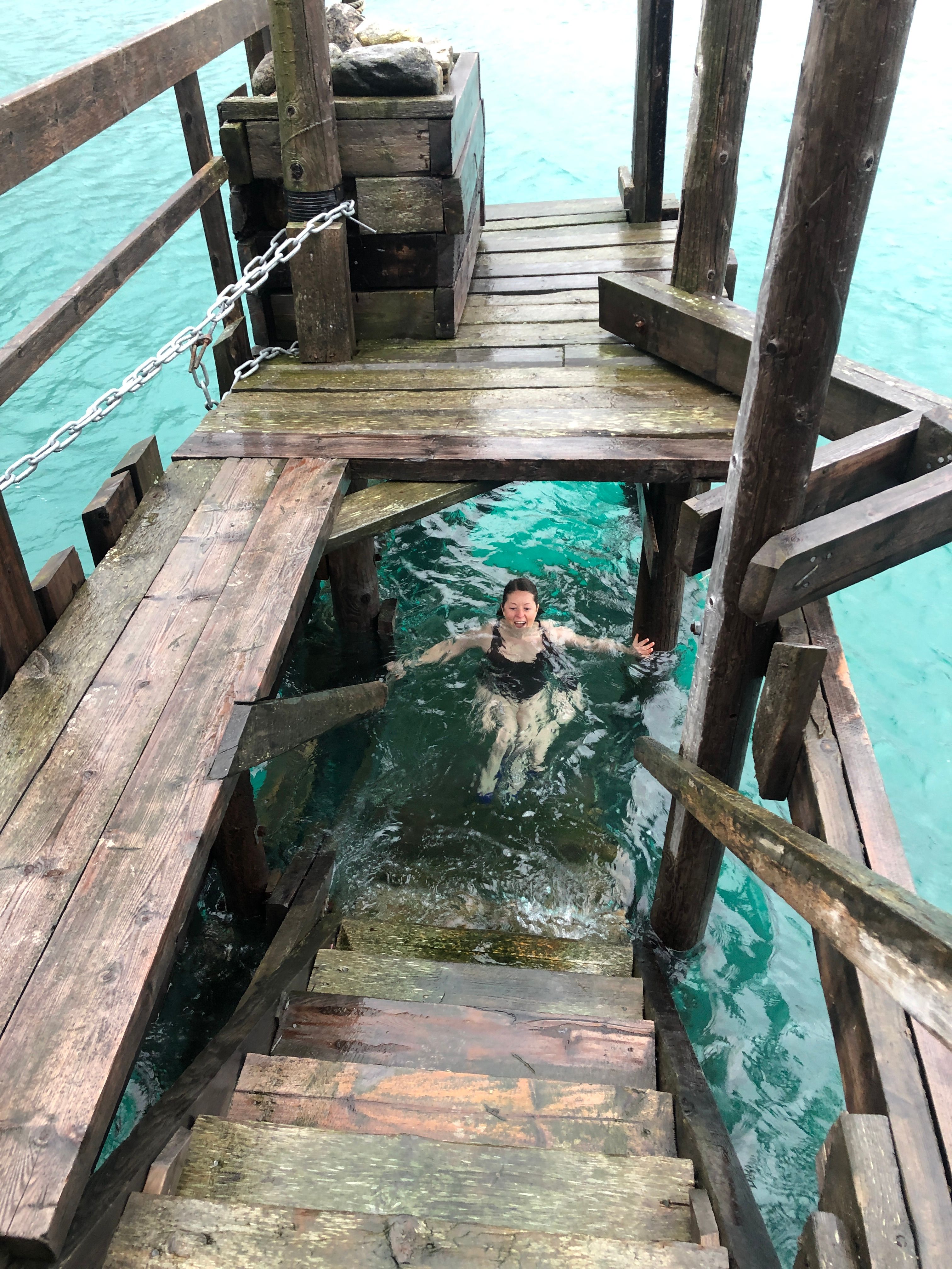 Winter swimming in Senja