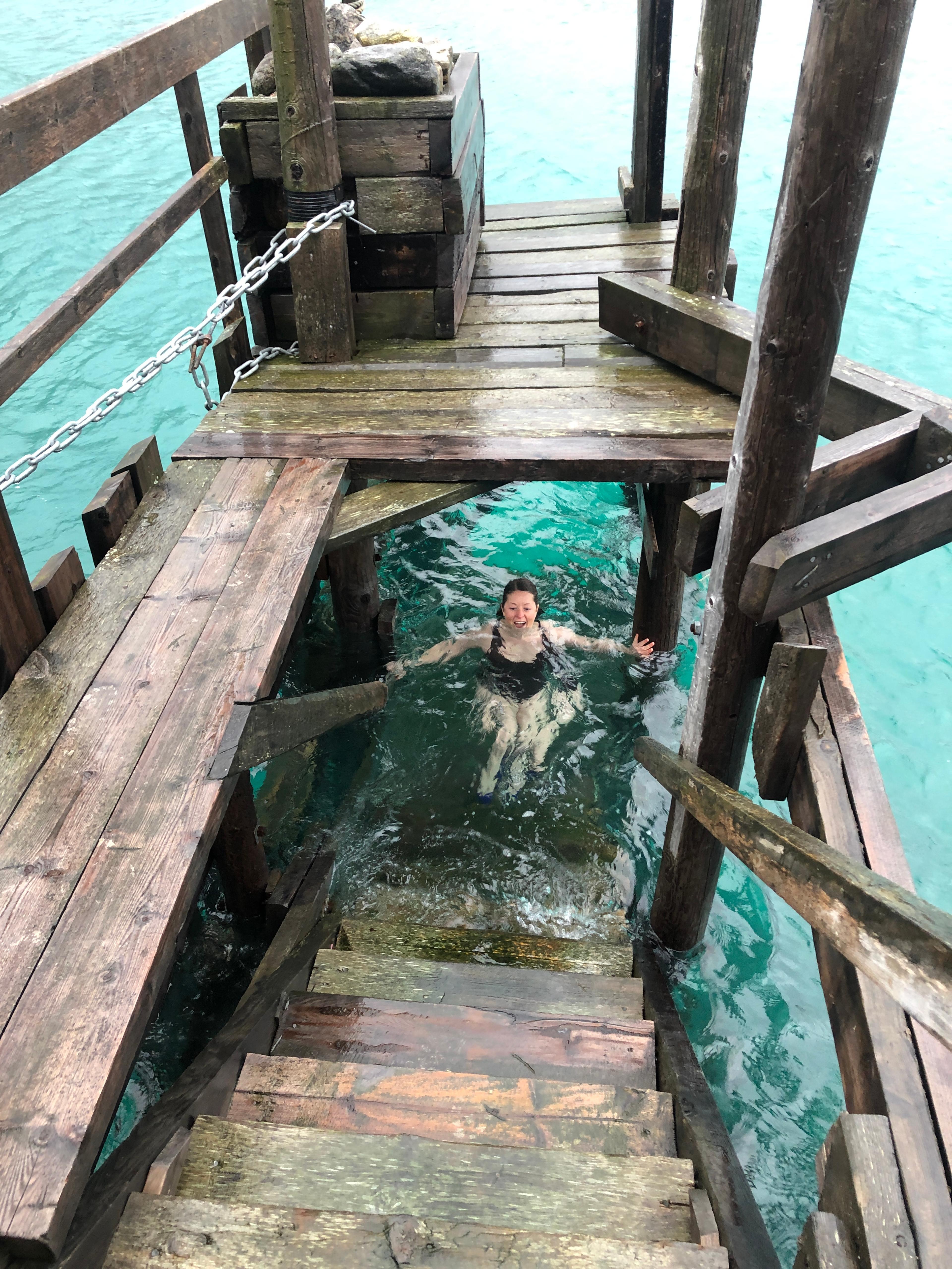 Winter swimming in Senja