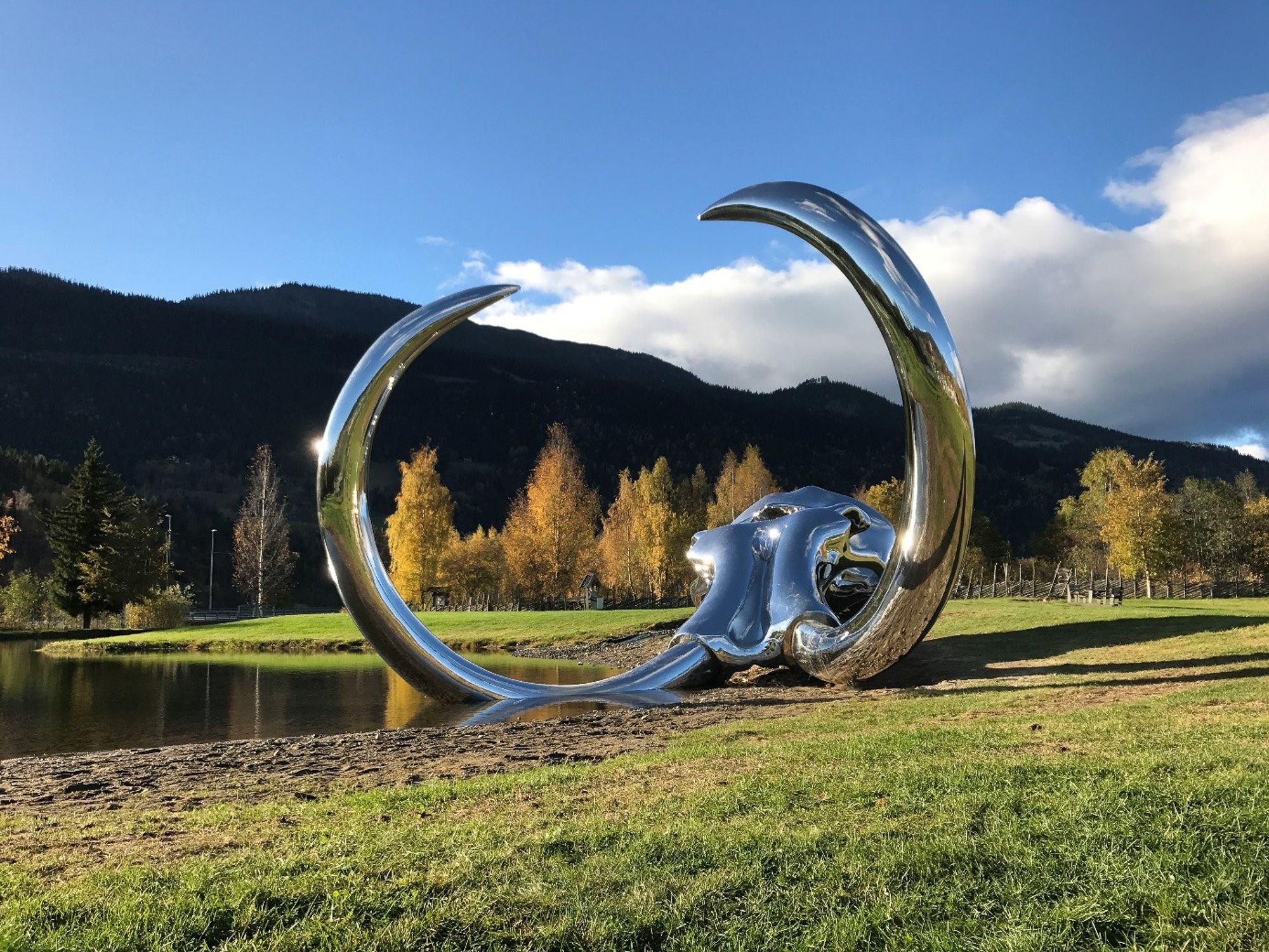 The mammoth sculpture in Gudbrandsdalen, Eastern Norway