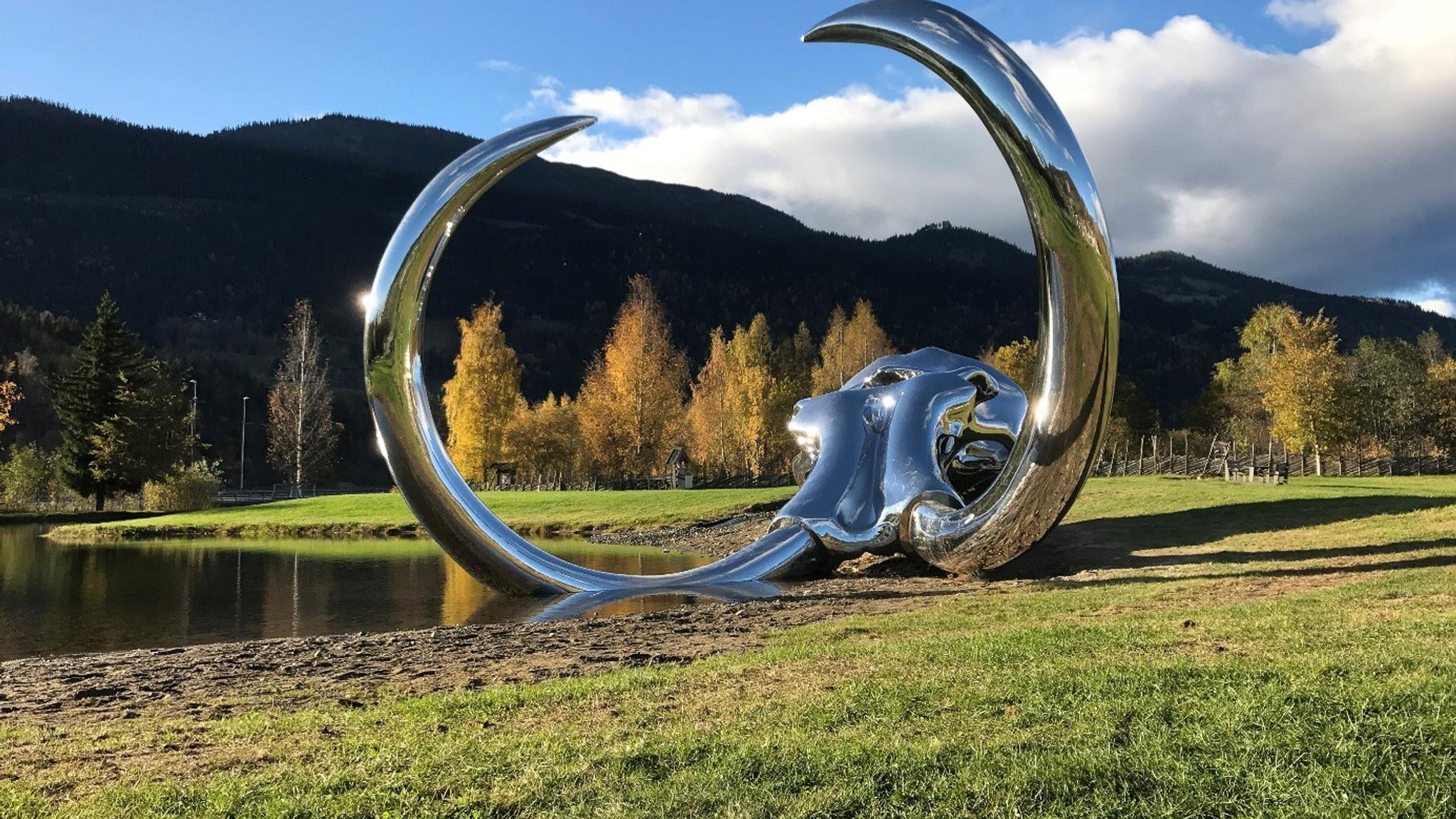 The mammoth sculpture in Gudbrandsdalen, Eastern Norway