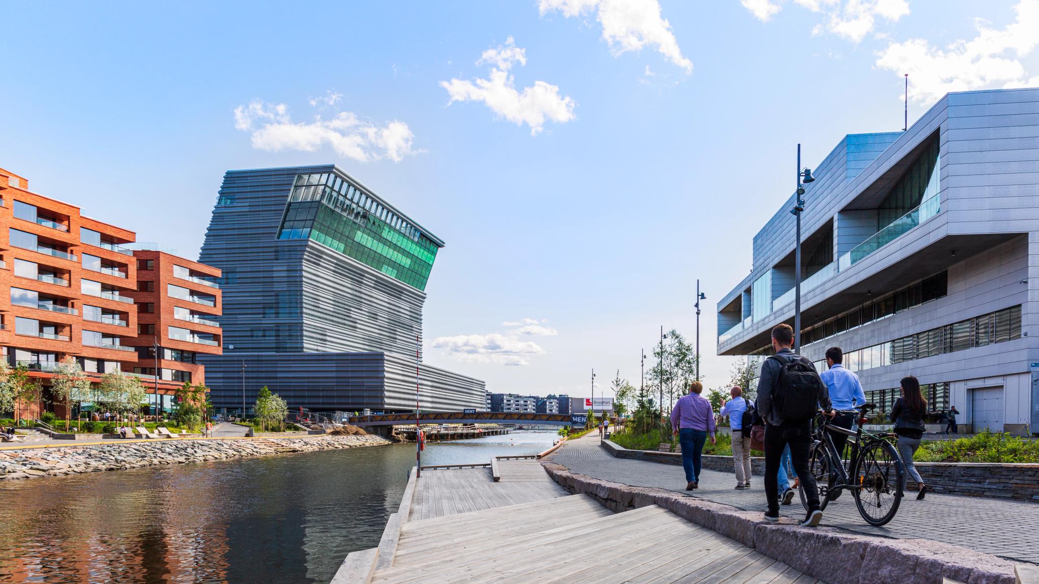 The new Munch museum right by the Opera house in Oslo, Eastern Norway