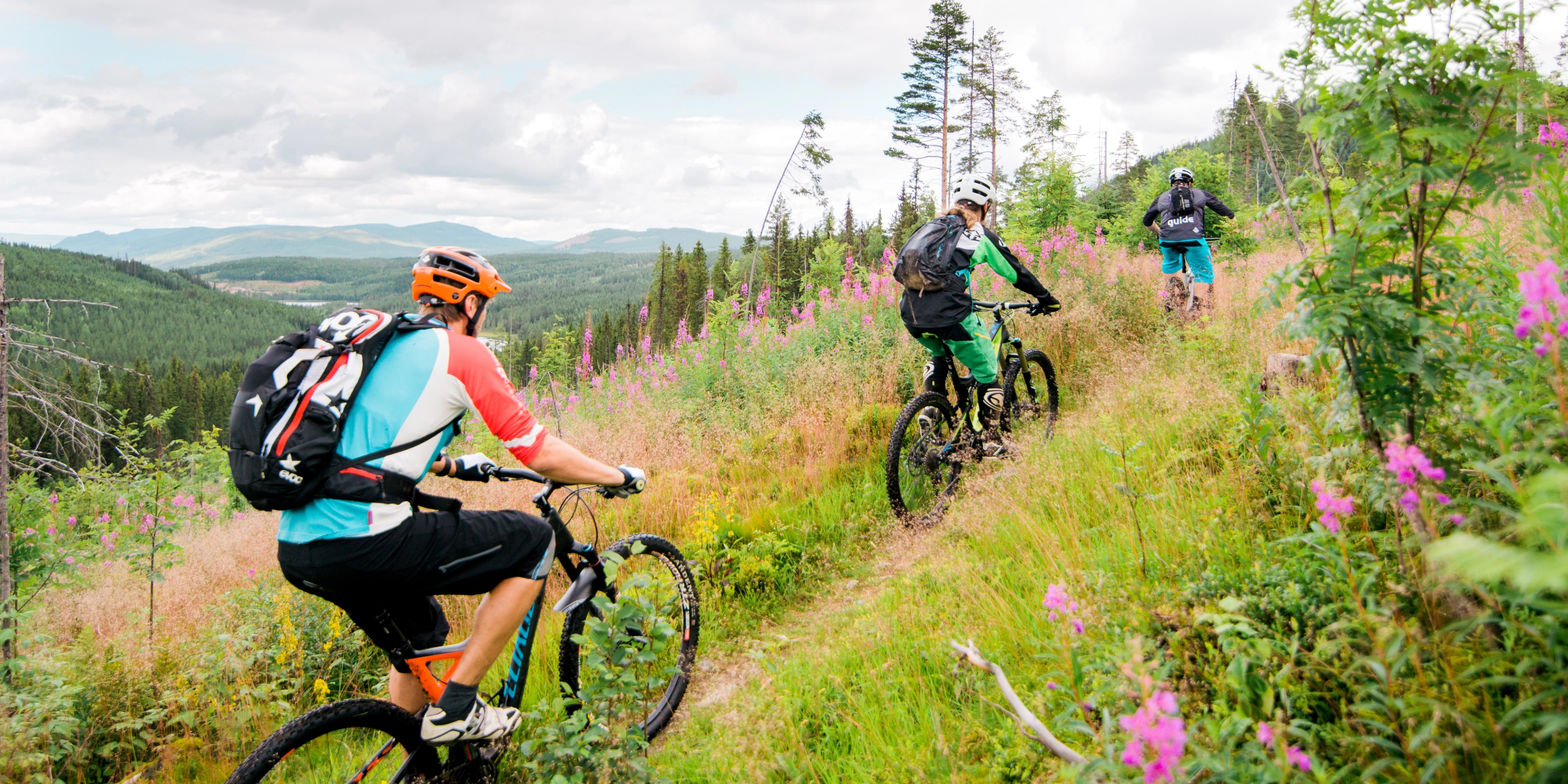 Trail cycling on the hidden tracks in Trysil, Eastern Norway