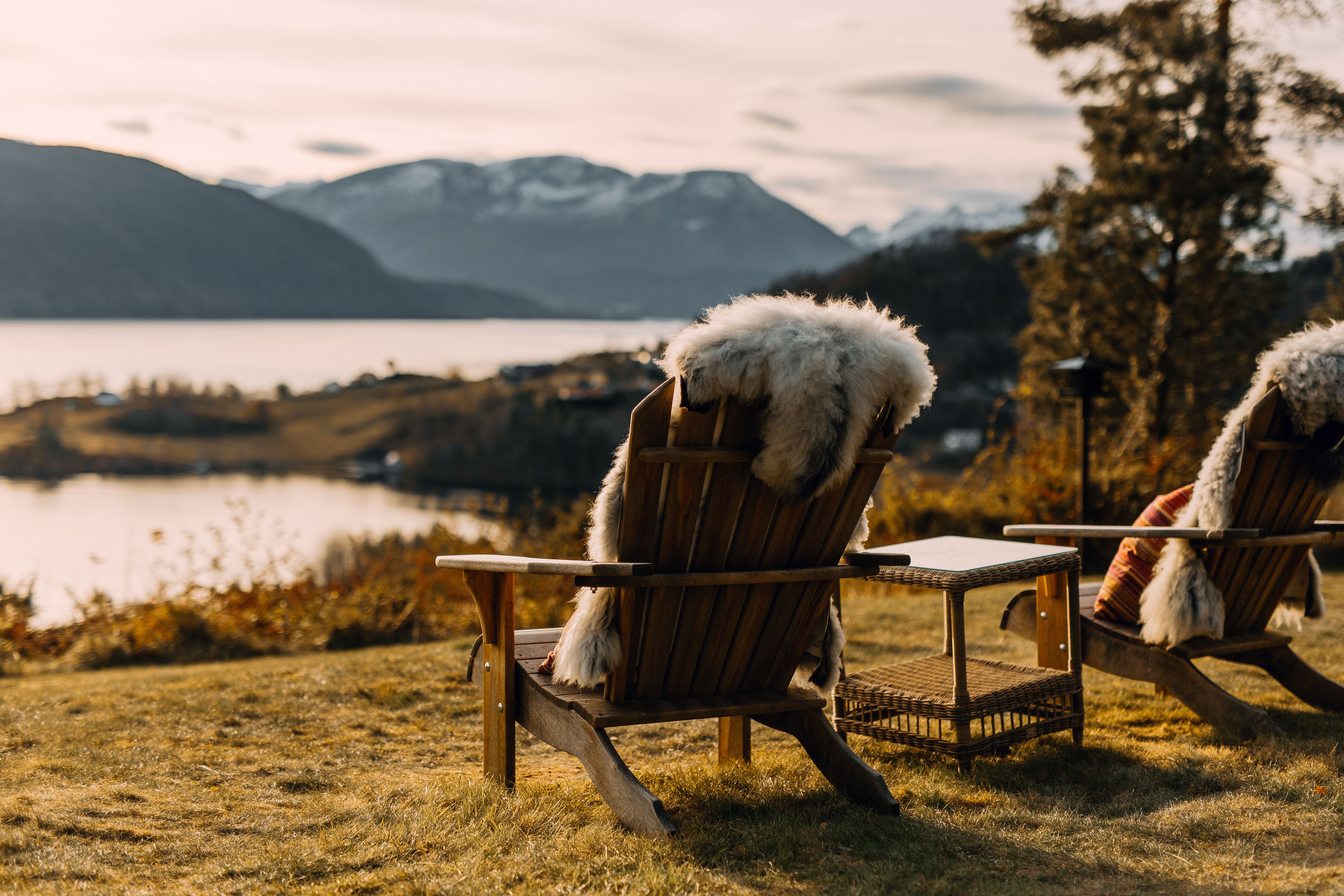 The view of the fjord from Storfjord Hotel