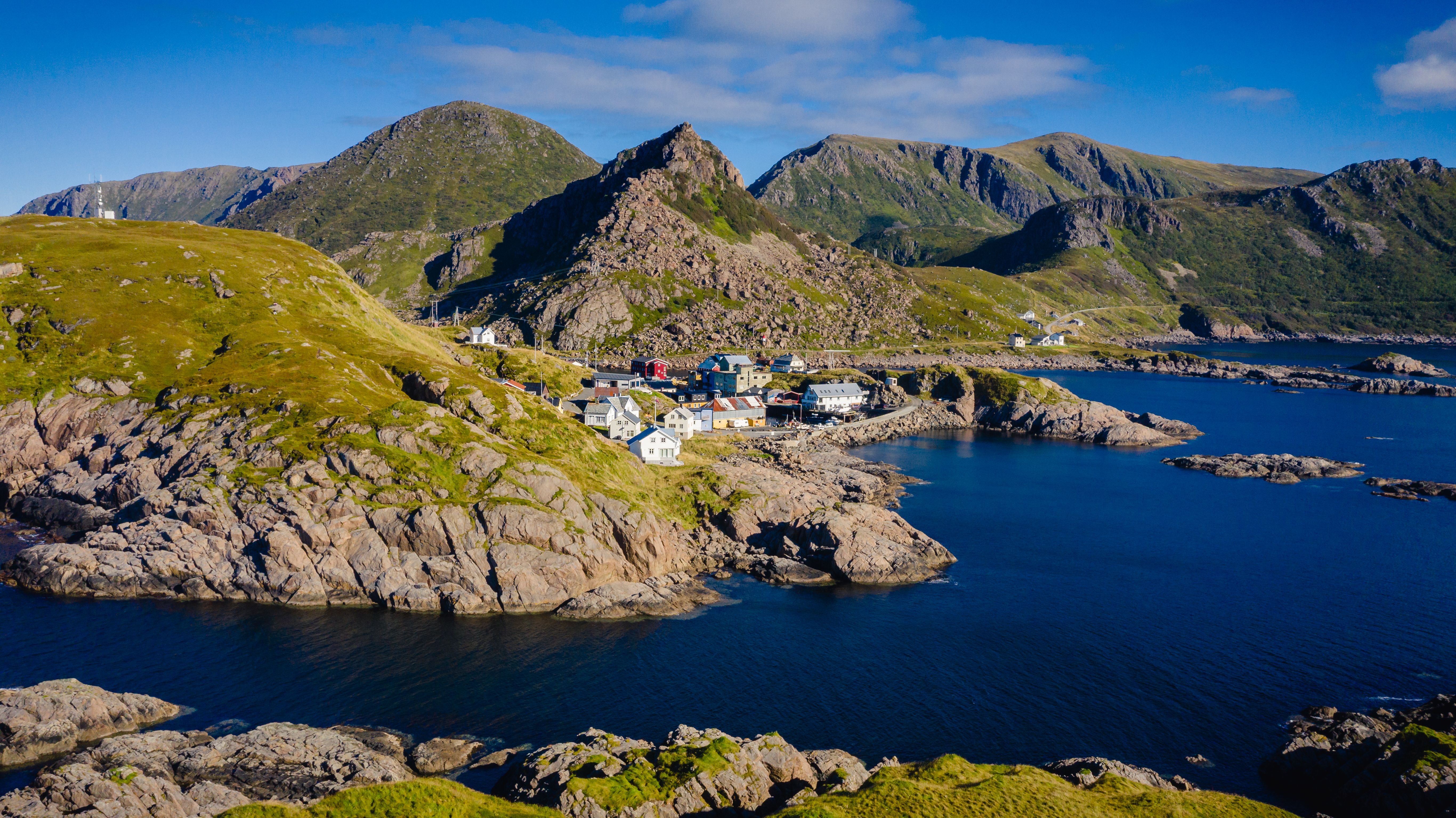 Nyksund fishing village from the air
