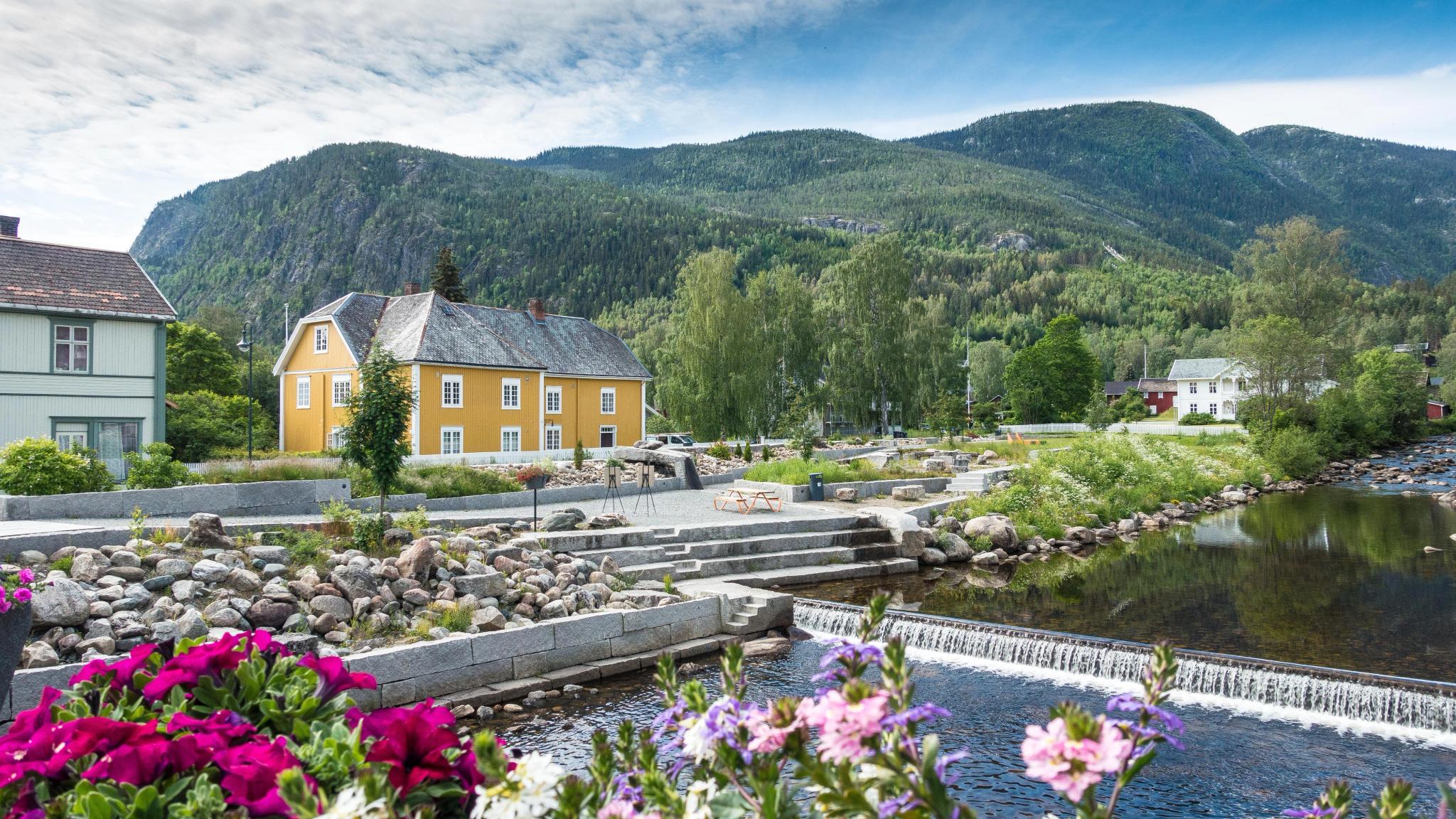 The old building Gamle Nes in Nesbyen in Hallingdal, Eastern Norway
