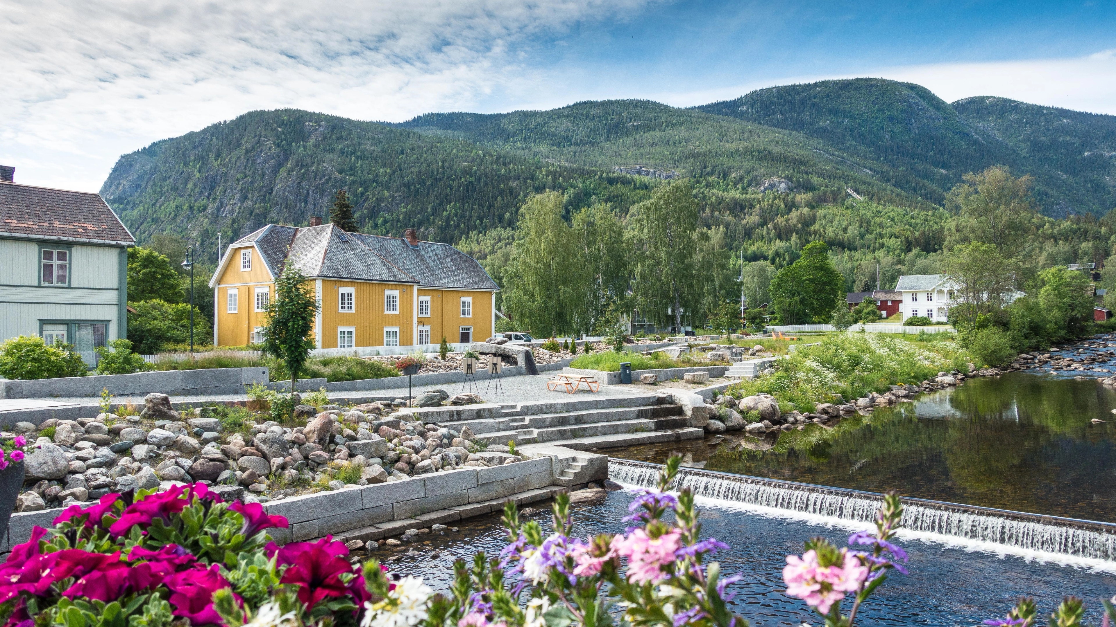 The old building Gamle Nes in Nesbyen in Hallingdal, Eastern Norway