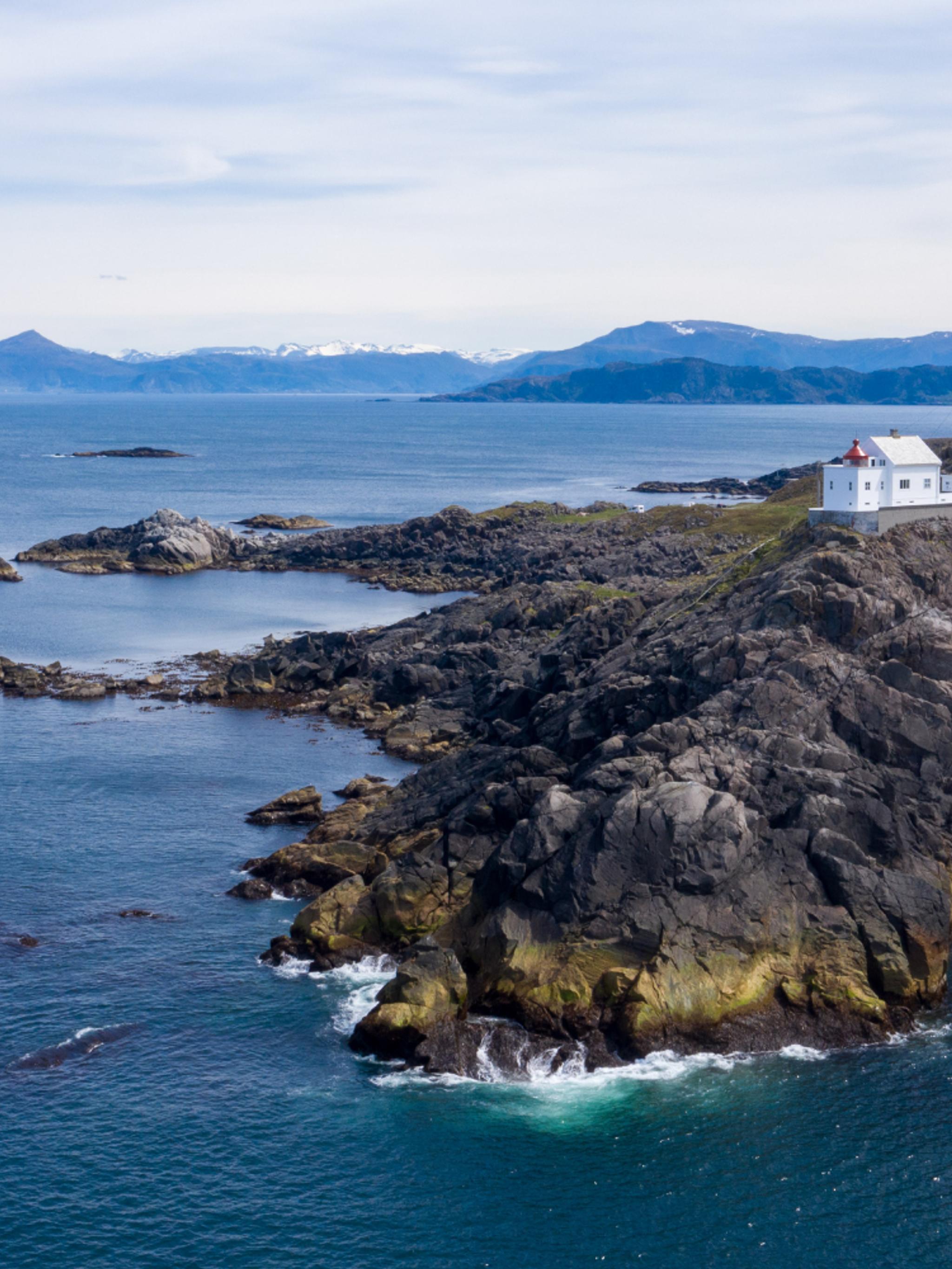 The Kråkenes lighthouse on The Fjord Coast