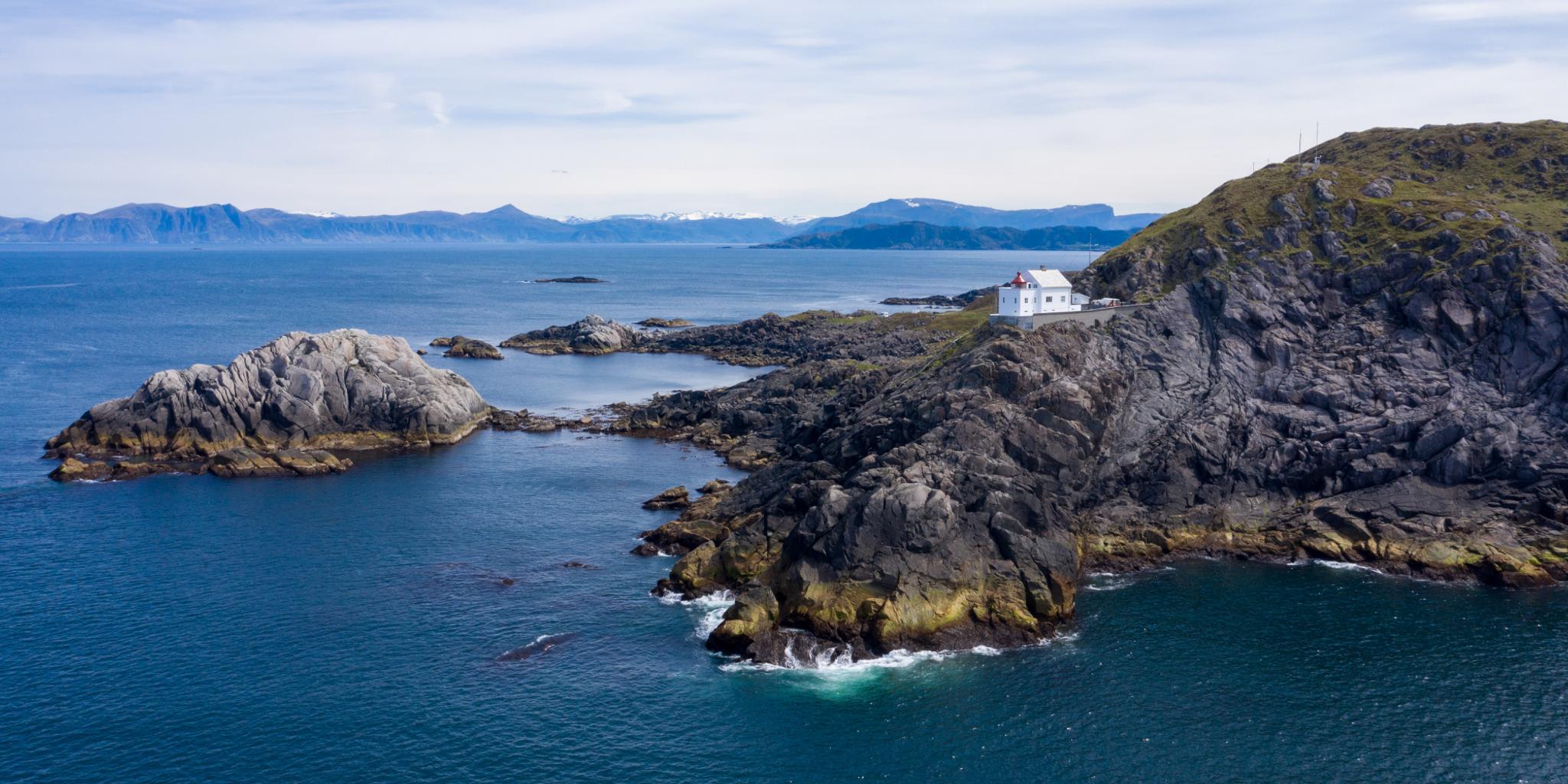 The Kråkenes lighthouse on The Fjord Coast