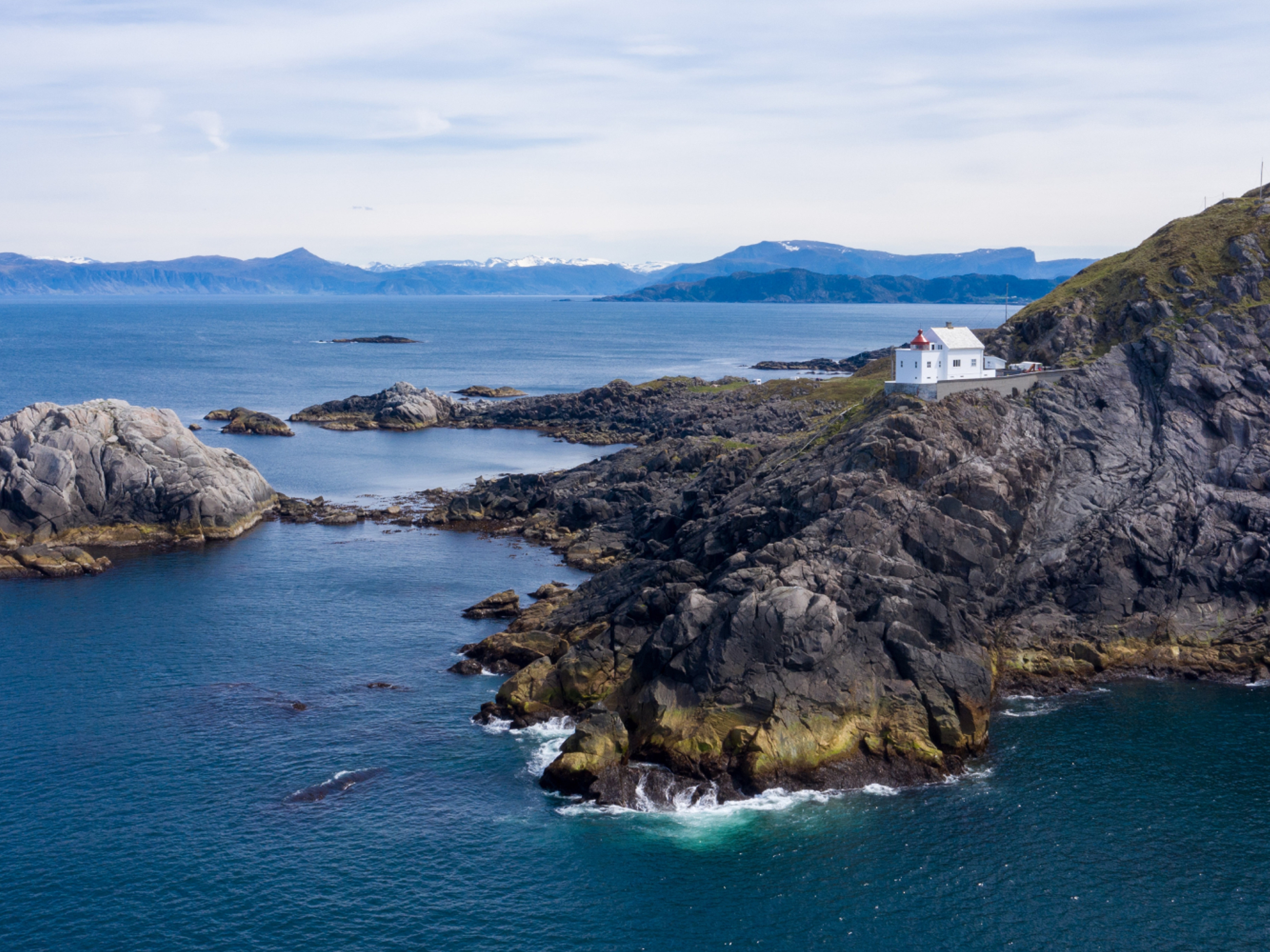 The Kråkenes lighthouse on The Fjord Coast