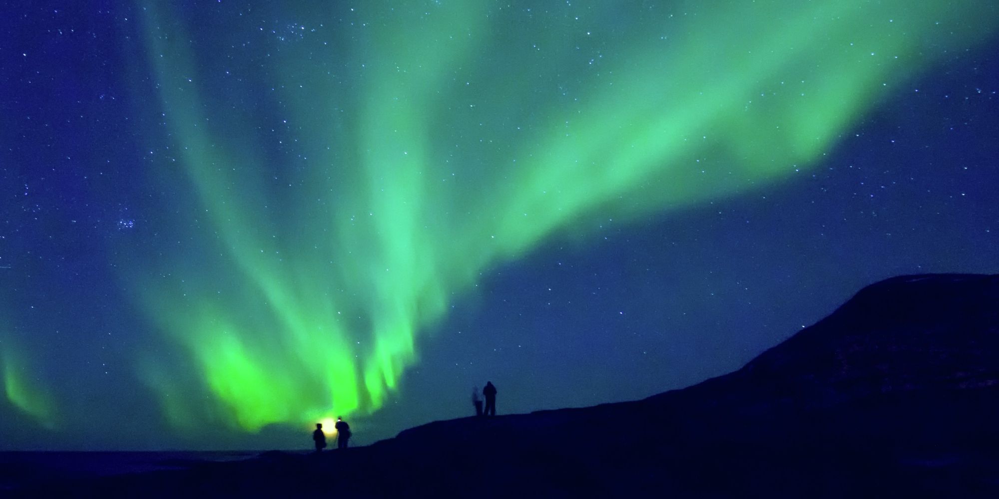 The northern lights in Hillesøya, Troms, Northern Norway