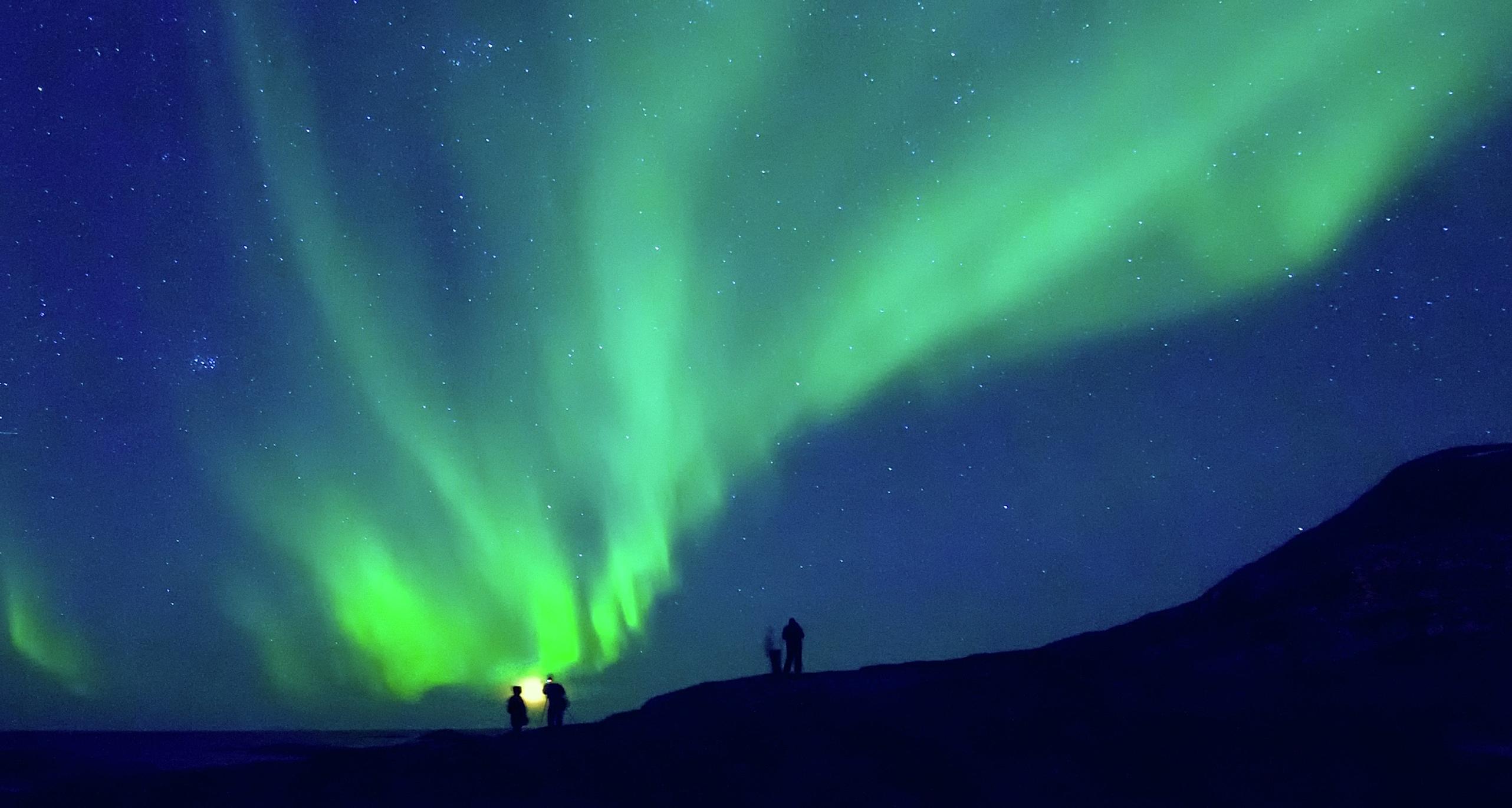 The northern lights in Hillesøya, Troms, Northern Norway