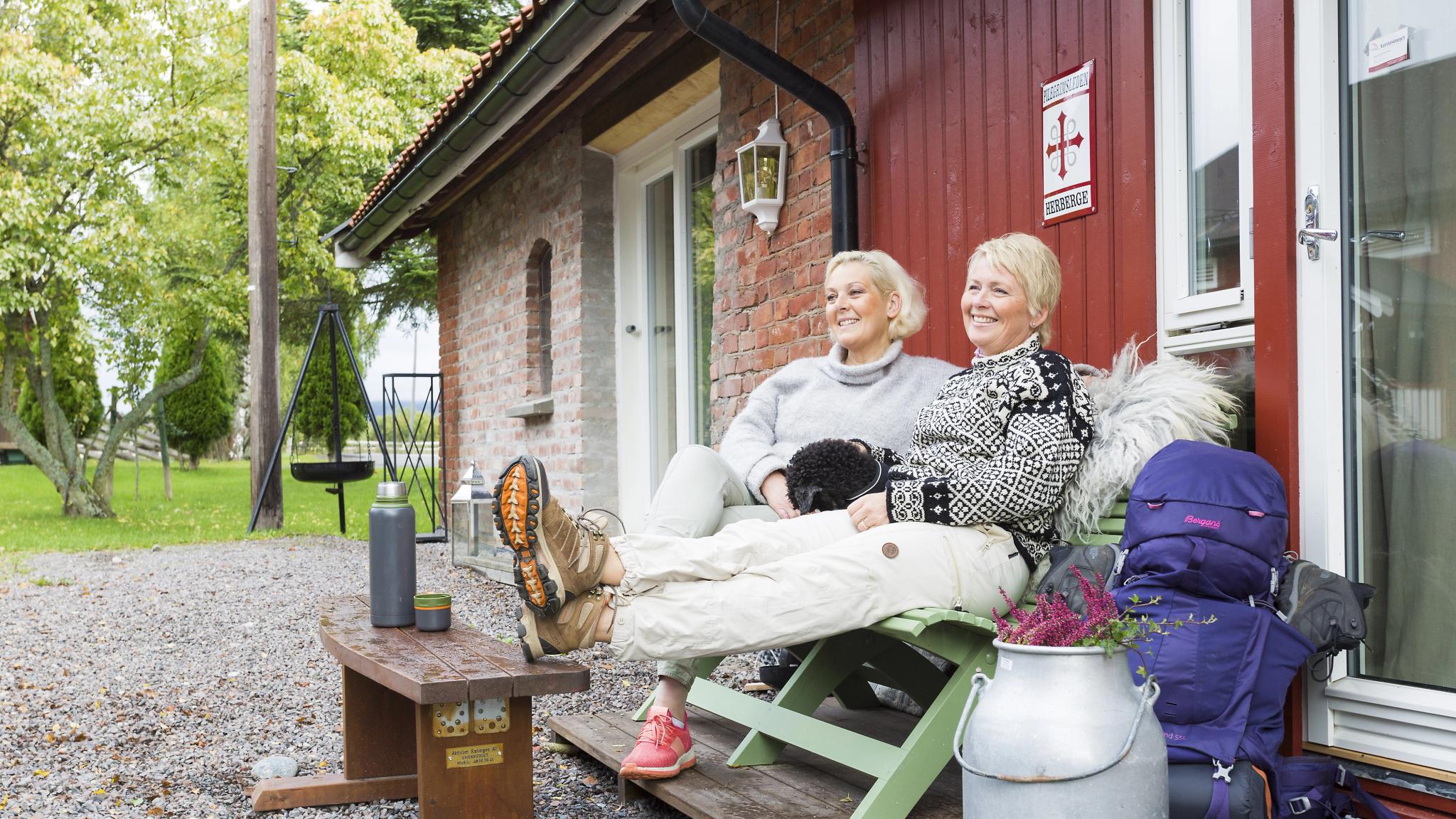 Pilgrimer tar en paus på S:t Olavsleden, Romerike i Østlandet