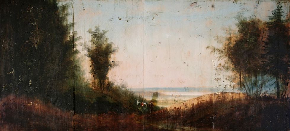 The painting A view of Mjøsa by Peder Balke at Peder Balke-senteret in Østre Toten, Eastern Norway