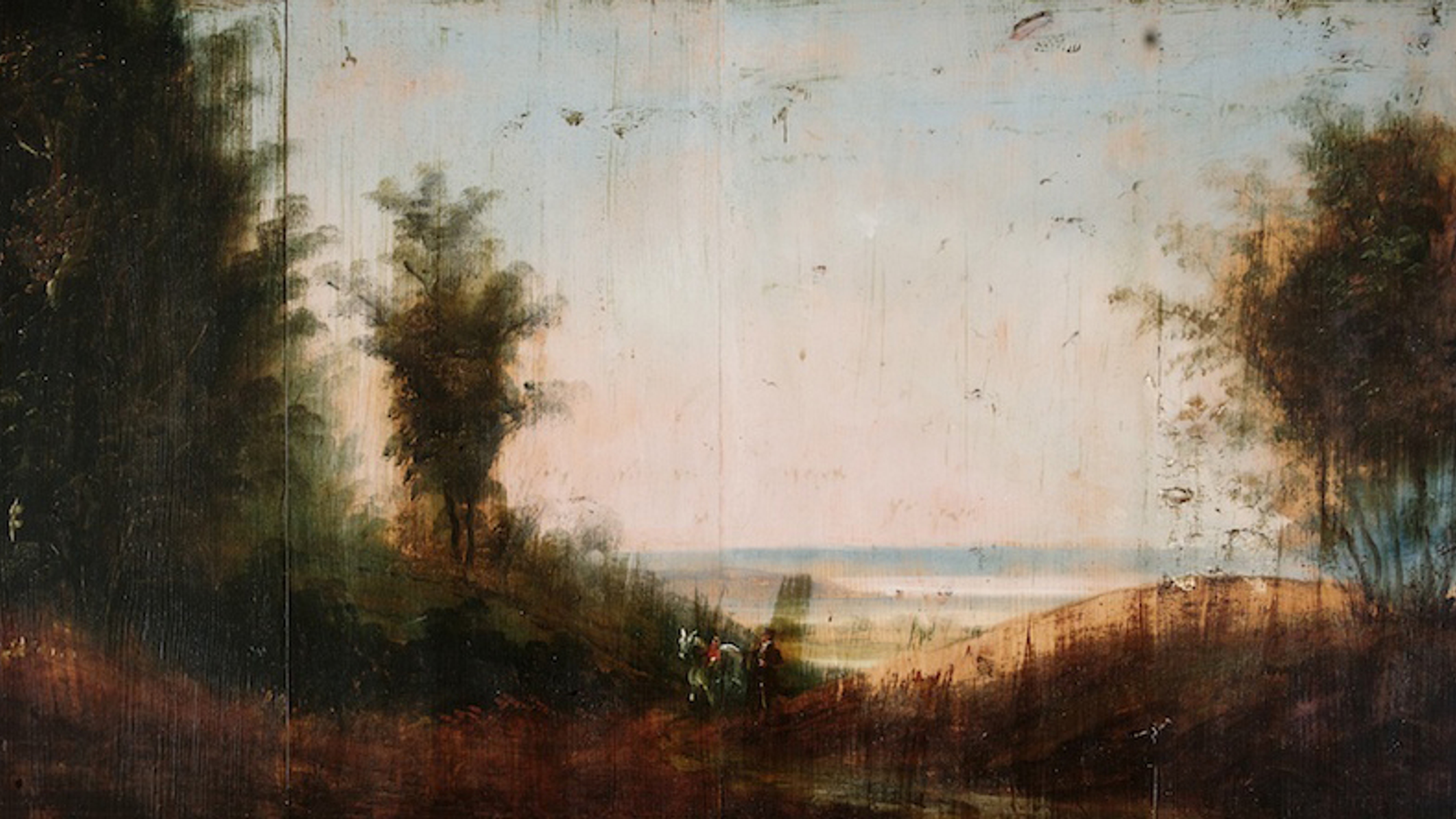 The painting A view of Mjøsa by Peder Balke at Peder Balke-senteret in Østre Toten, Eastern Norway