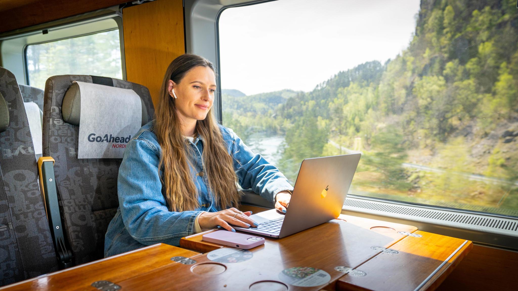 A woman working at the Sørland Line from Oslo to Stavanger