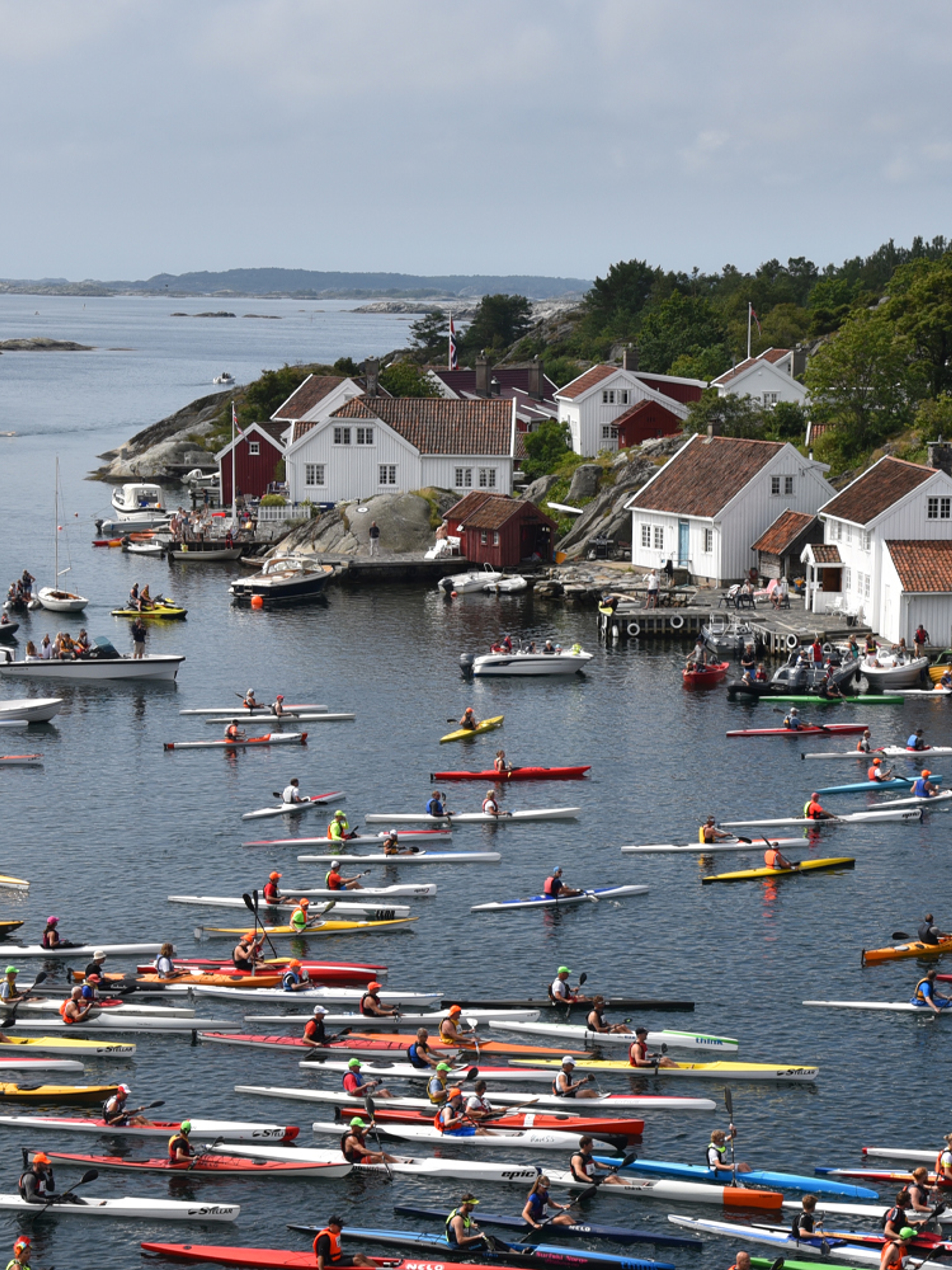 The Blindleialøpet kayaking race in Lillesand, Southern Norway