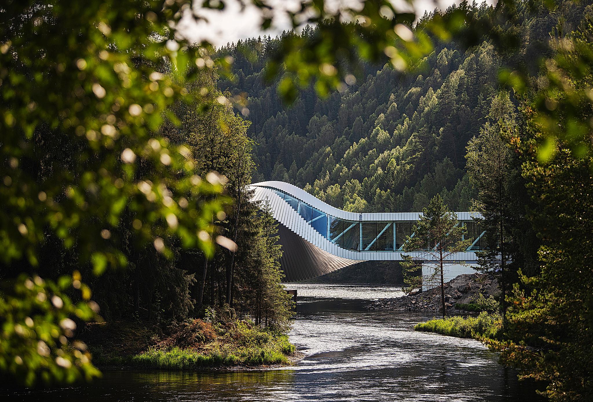 Museumsbygningen The Twist på Kistefos Museum på Hadeland på Østlandet