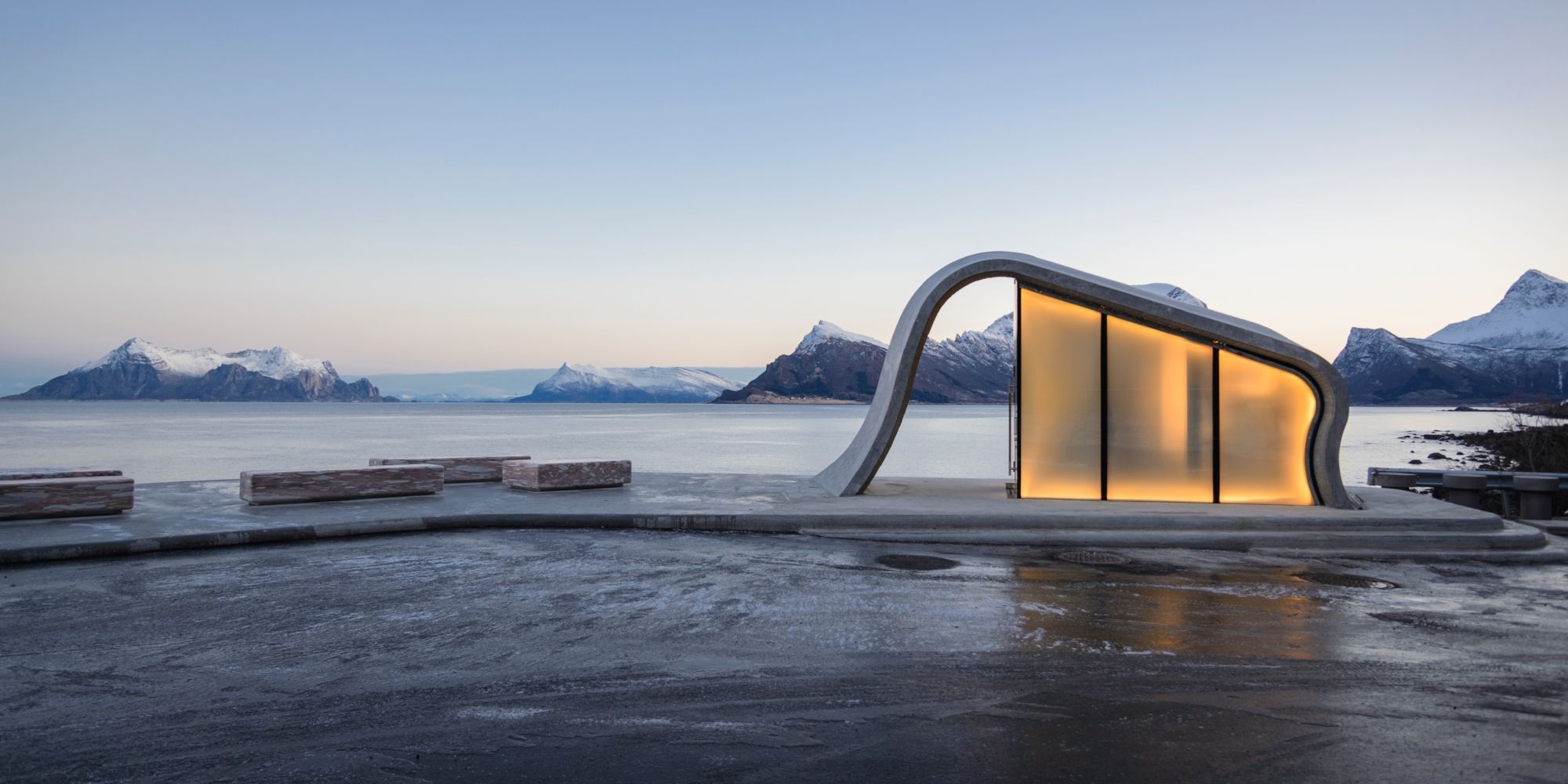 Restroom Ureddplassen, Norwegian Scenic Route Helgelandskysten in Northern Norway
