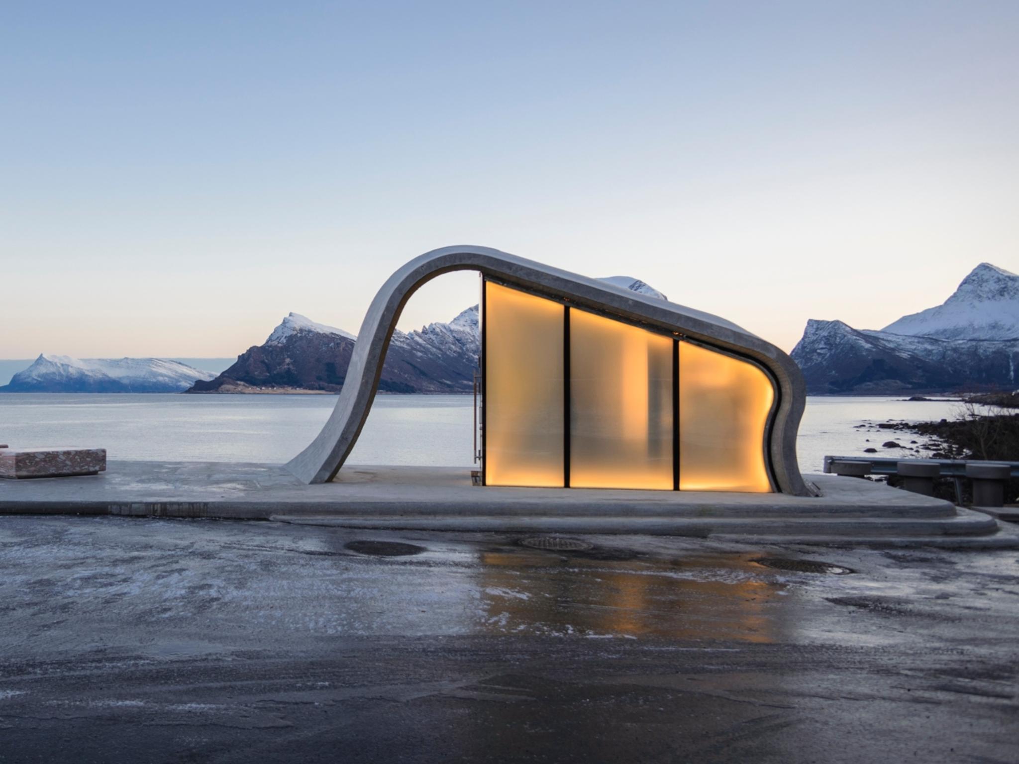 Restroom Ureddplassen, Norwegian Scenic Route Helgelandskysten in Northern Norway
