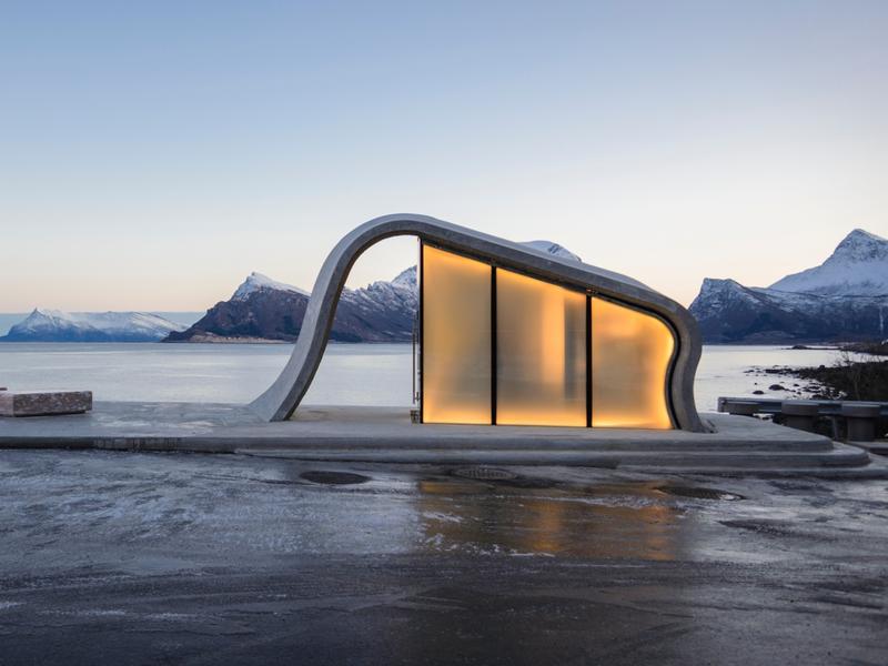 Restroom Ureddplassen, Norwegian Scenic Route Helgelandskysten in Northern Norway