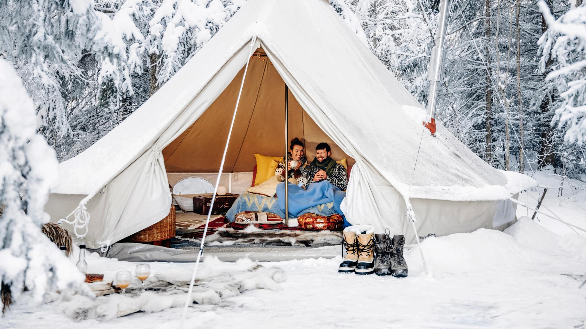 Cosy tent at Venåsen camp at Inderøy
