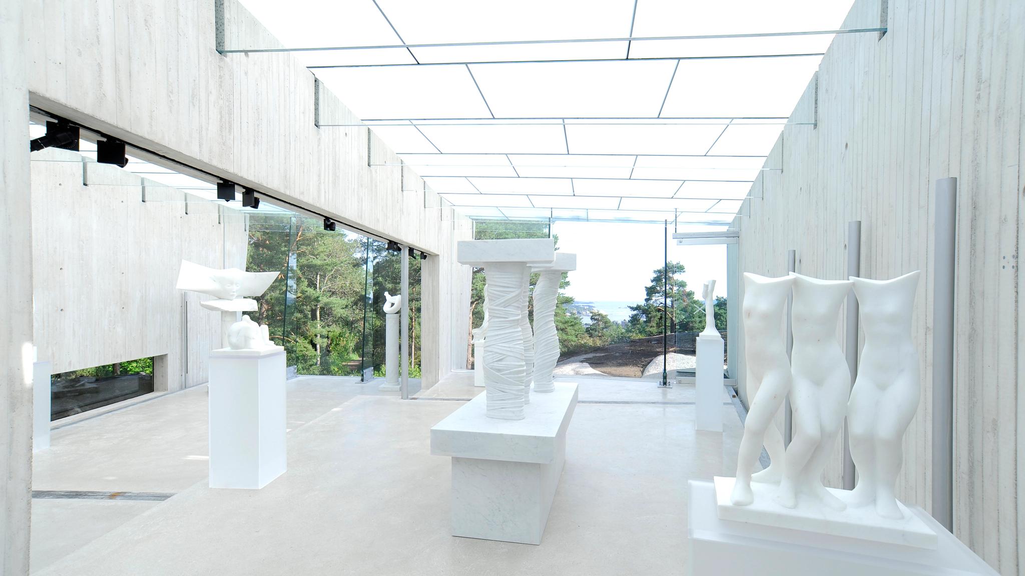 Sculture nel parco di sculture Midtåsen a Sandefjord, Norvegia orientale