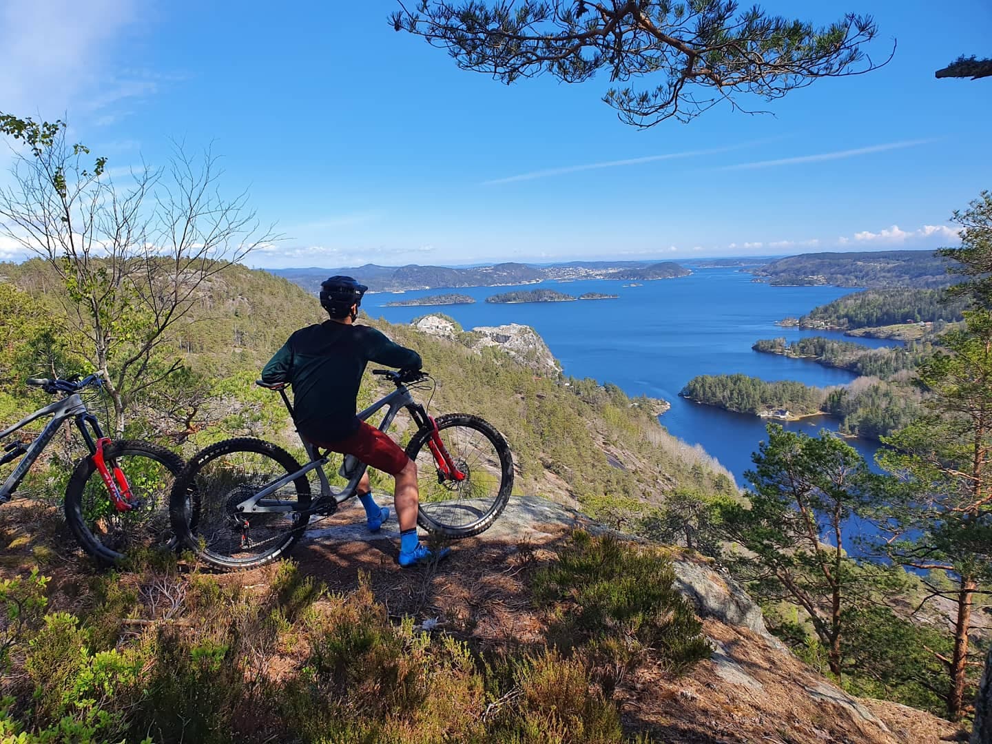 A boy looking out at the fjord in Kragerø, Eastern Norway