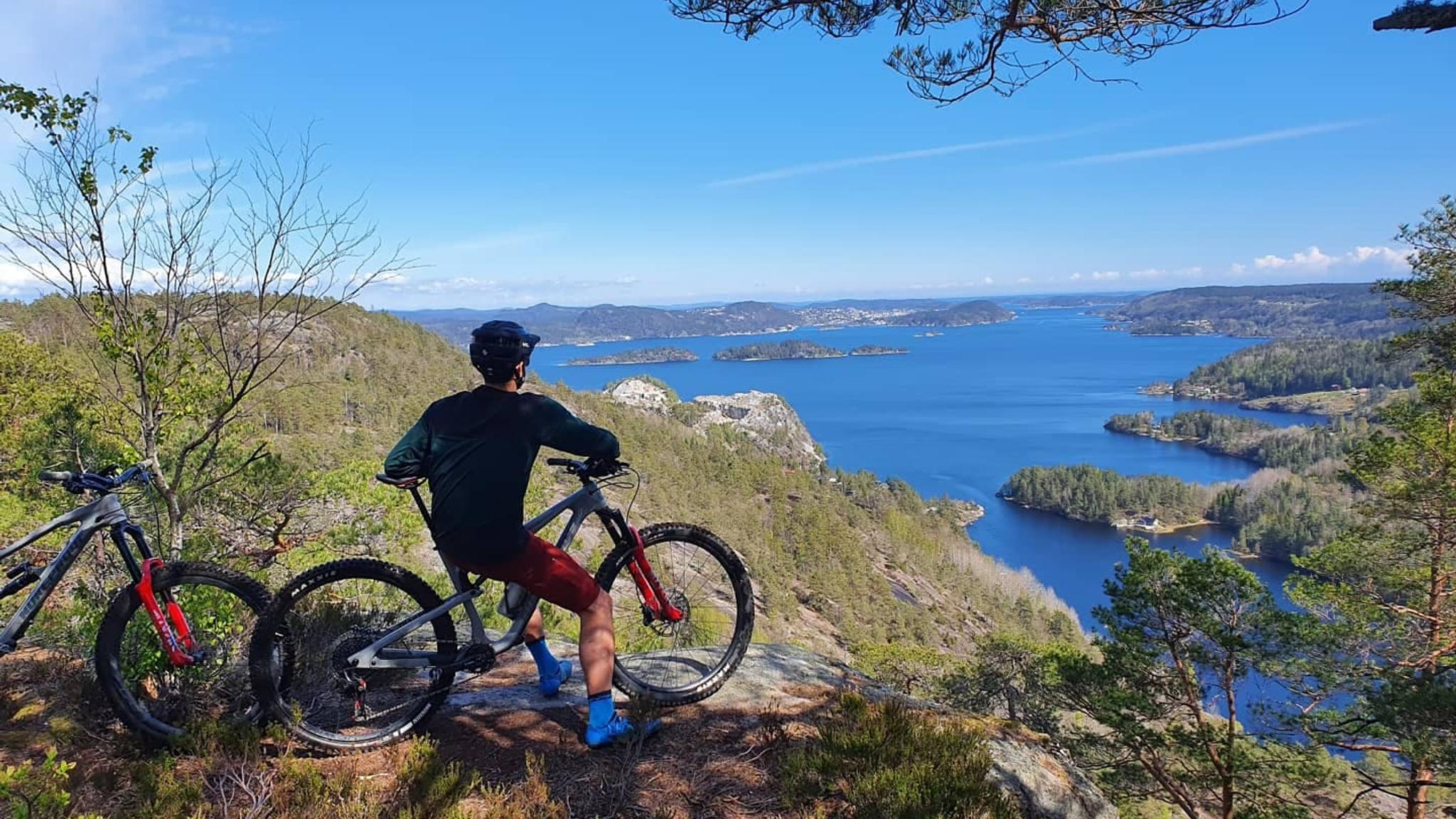 A boy looking out at the fjord in Kragerø, Eastern Norway