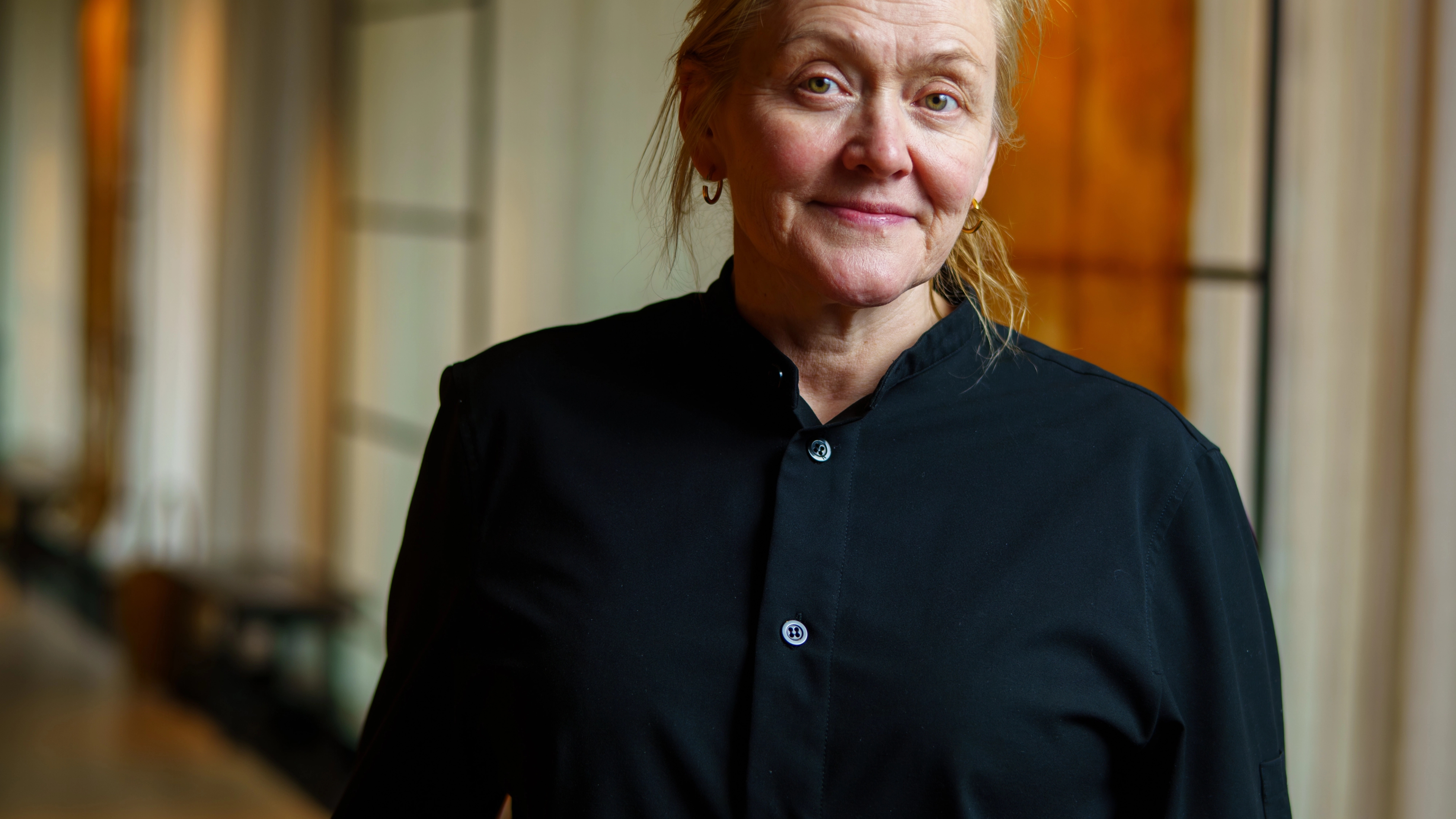 Portrait of Heidi Bjerkan at the Credo restaurant at The National Library in Oslo