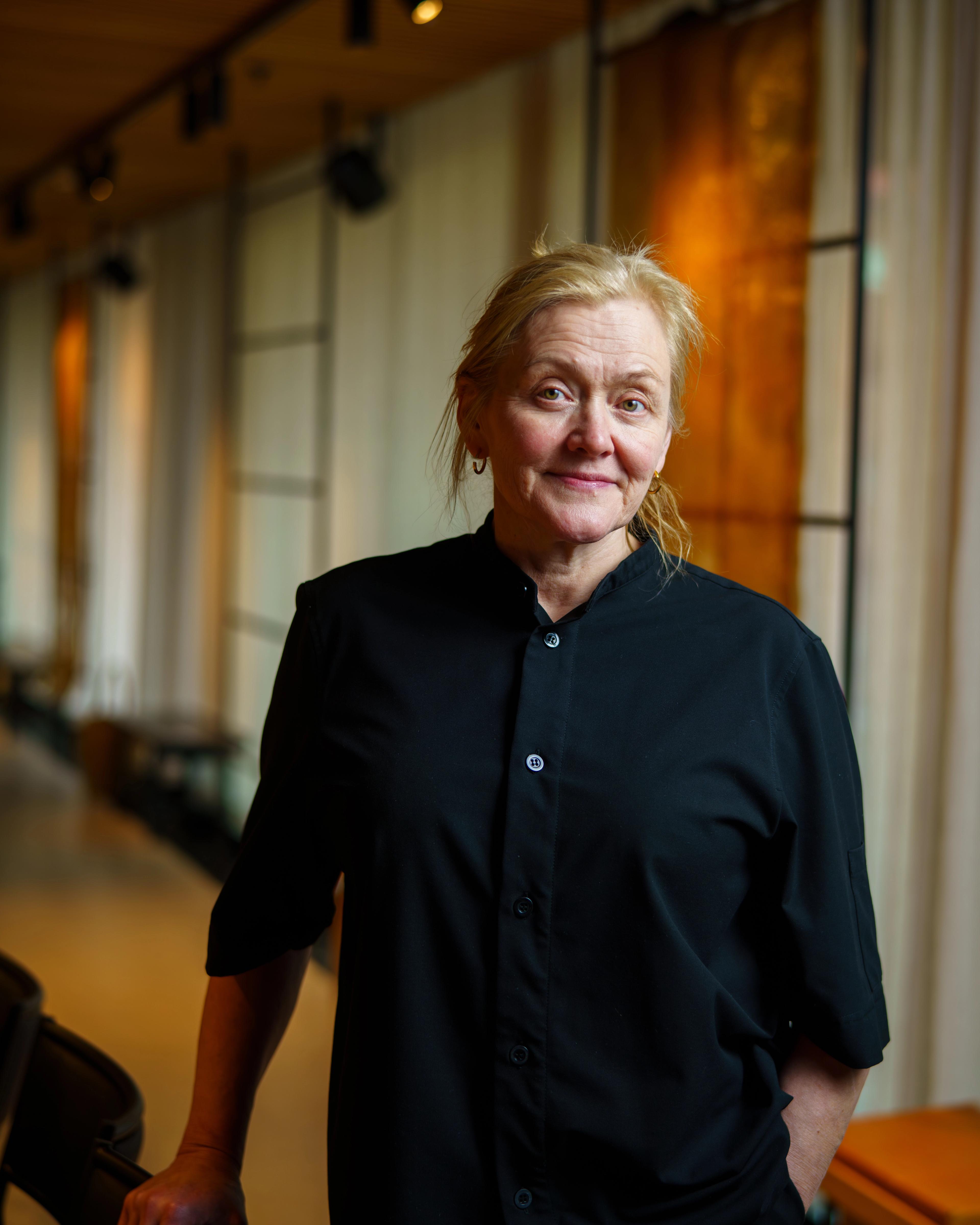 Portrett av Heidi Bjerkan på Credo restaurant i Oslo.