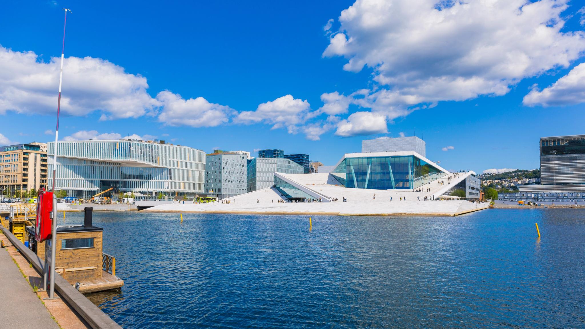 Deichman Bjørvika, the Oslo Opera House and the new Munch Museum in Oslo