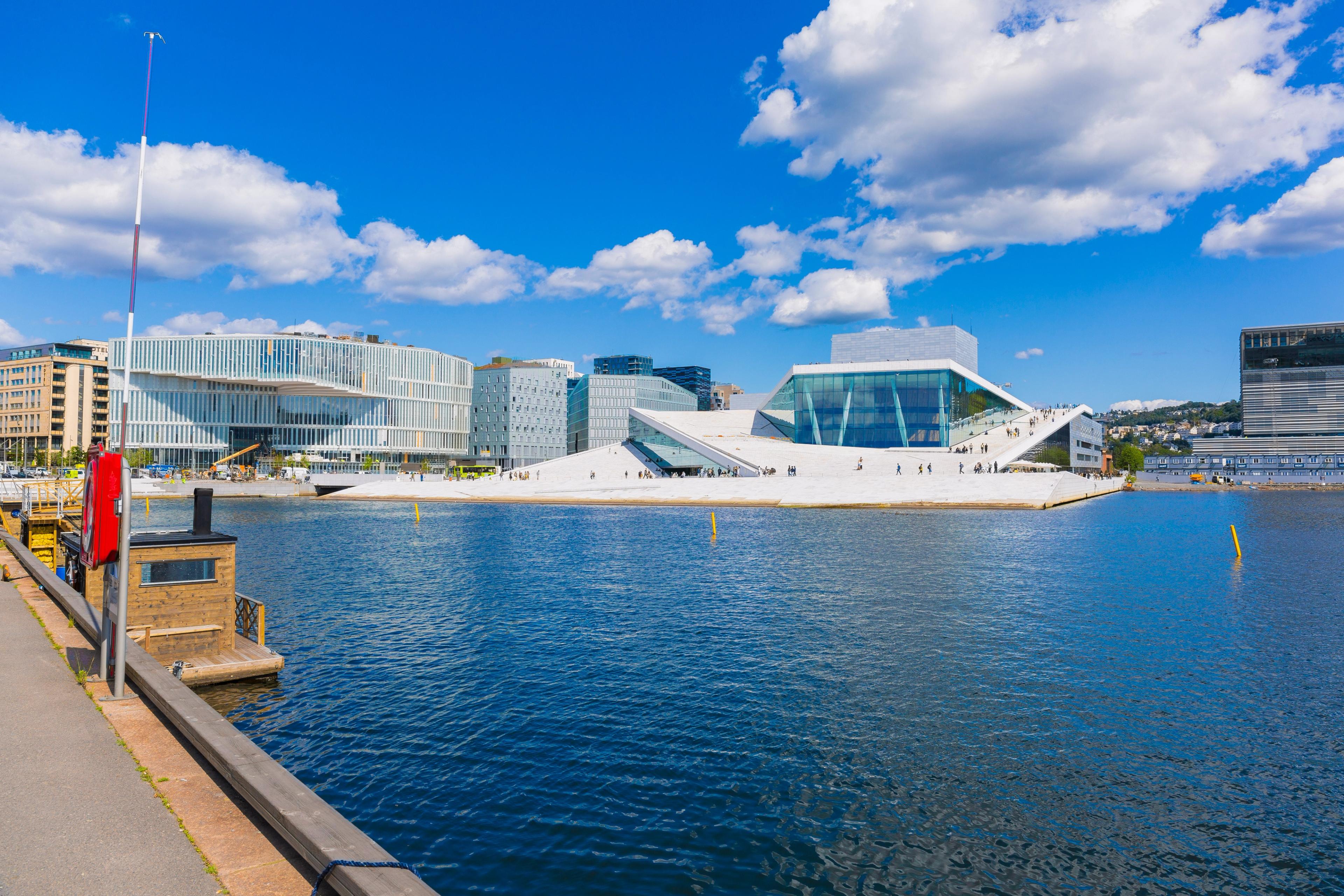 Deichman Bjørvika, the Oslo Opera House and the new Munch Museum in Oslo