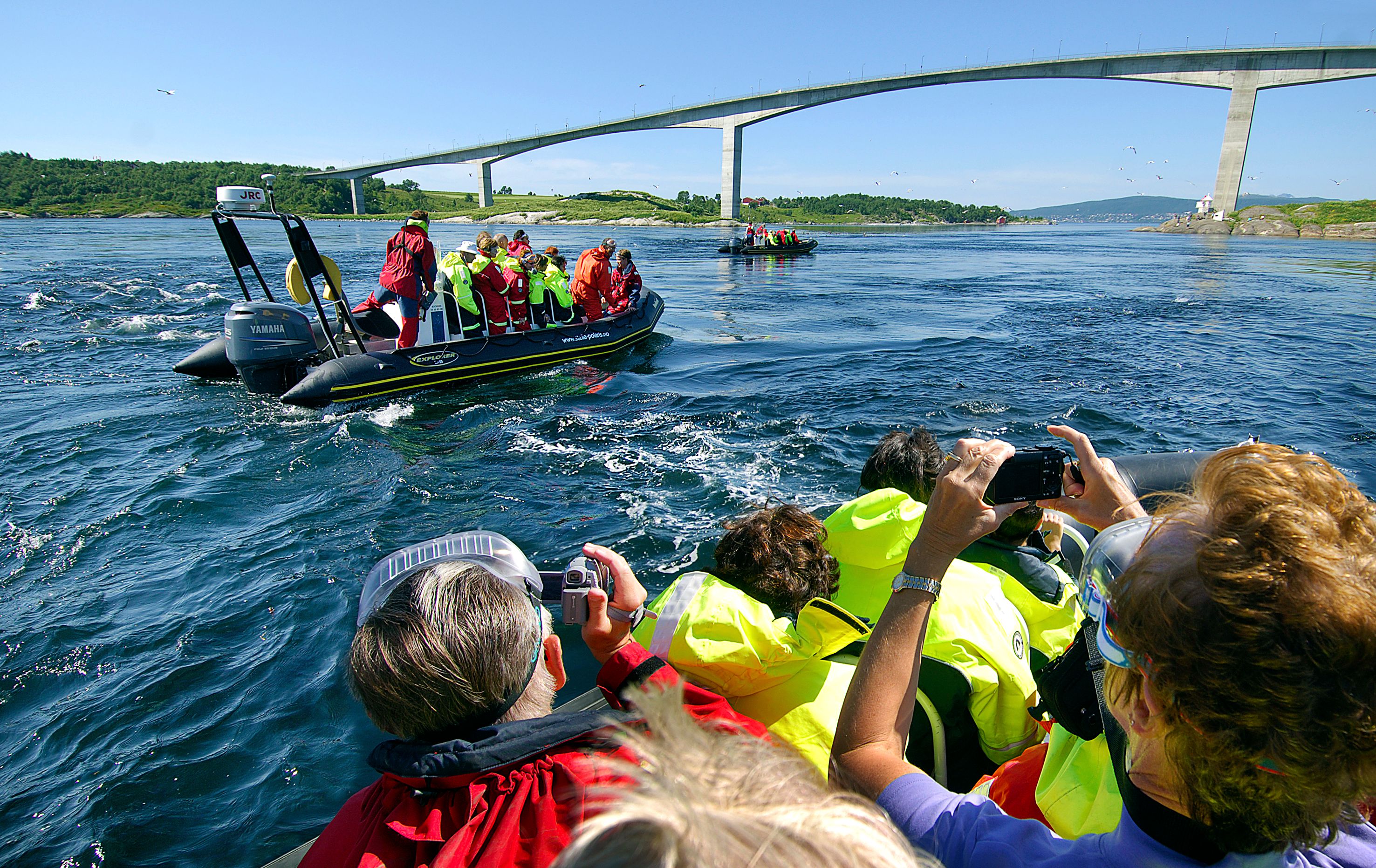RIB boat safari at Saltstraumen outside Bodø in Northern Norway