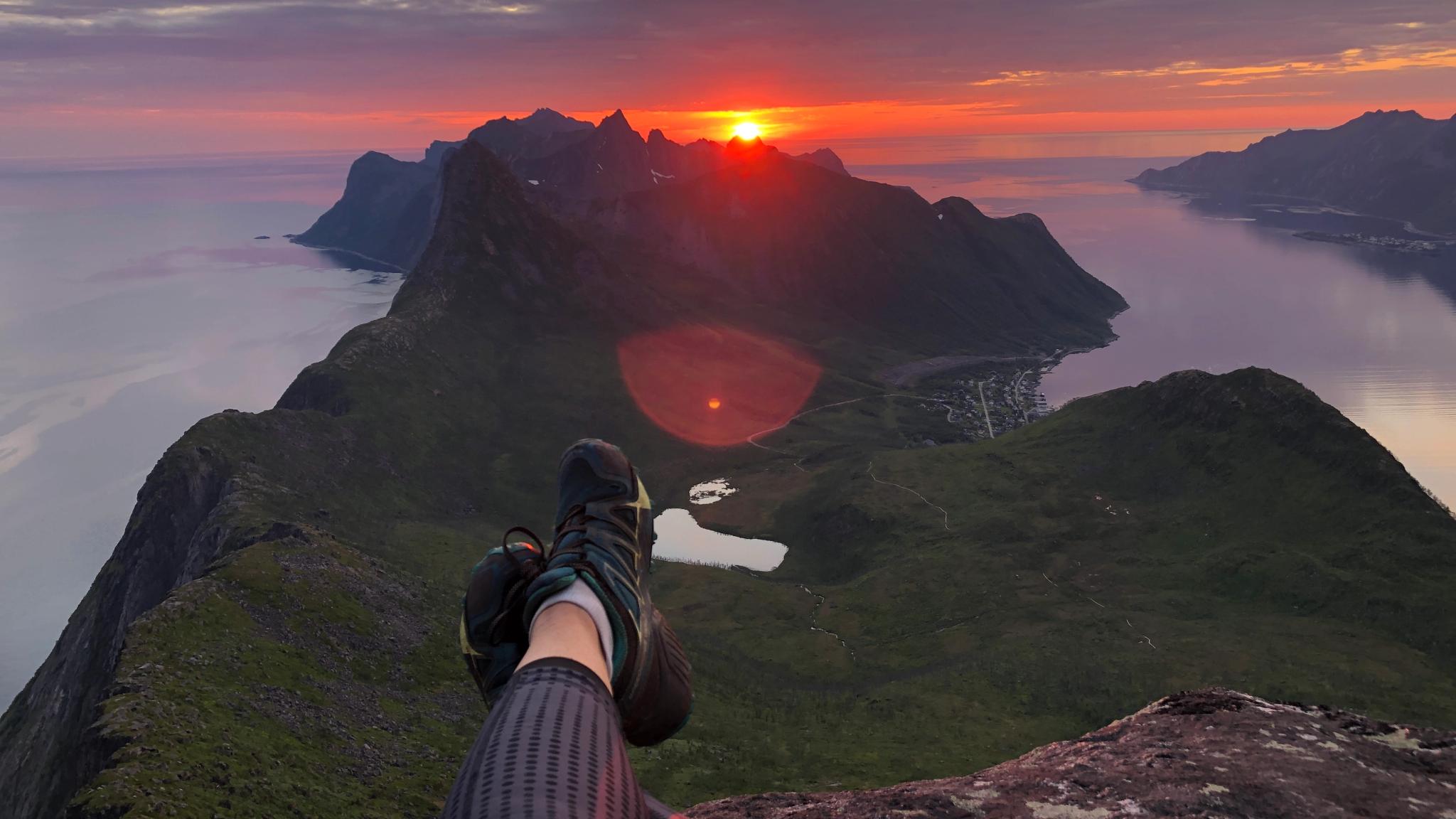 Amazing view at the top of Barden in Senja