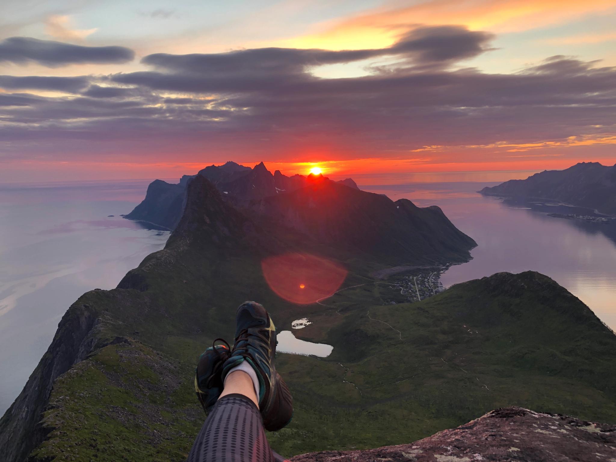 På toppen av Barden i Senja