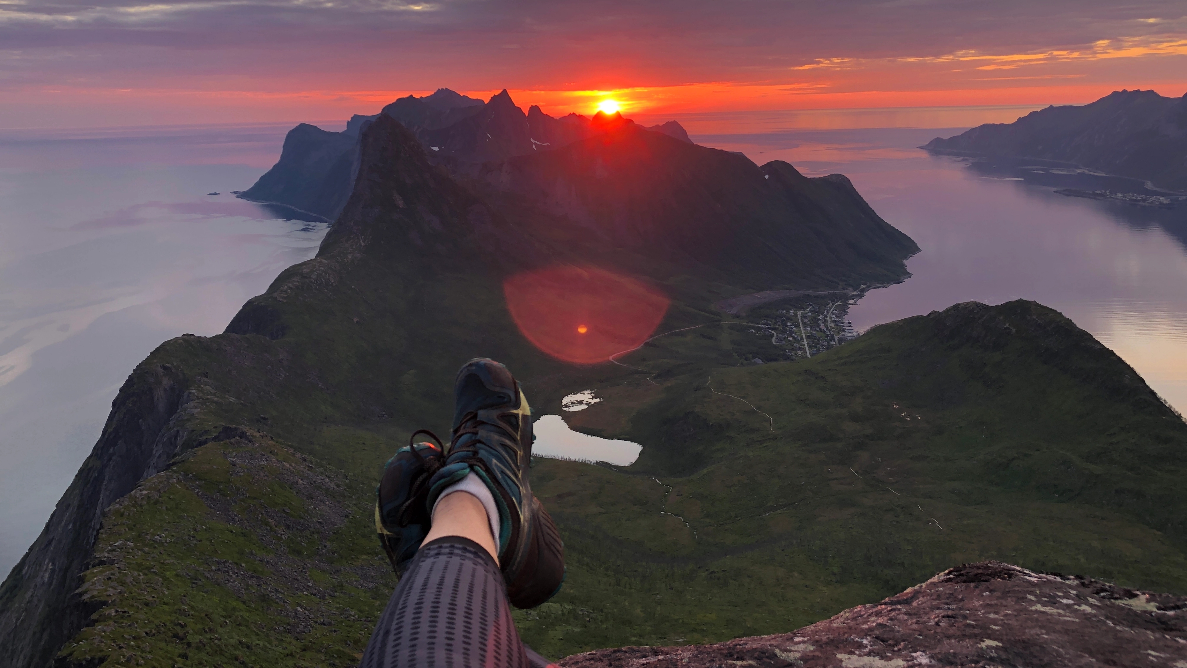 Amazing view at the top of Barden in Senja
