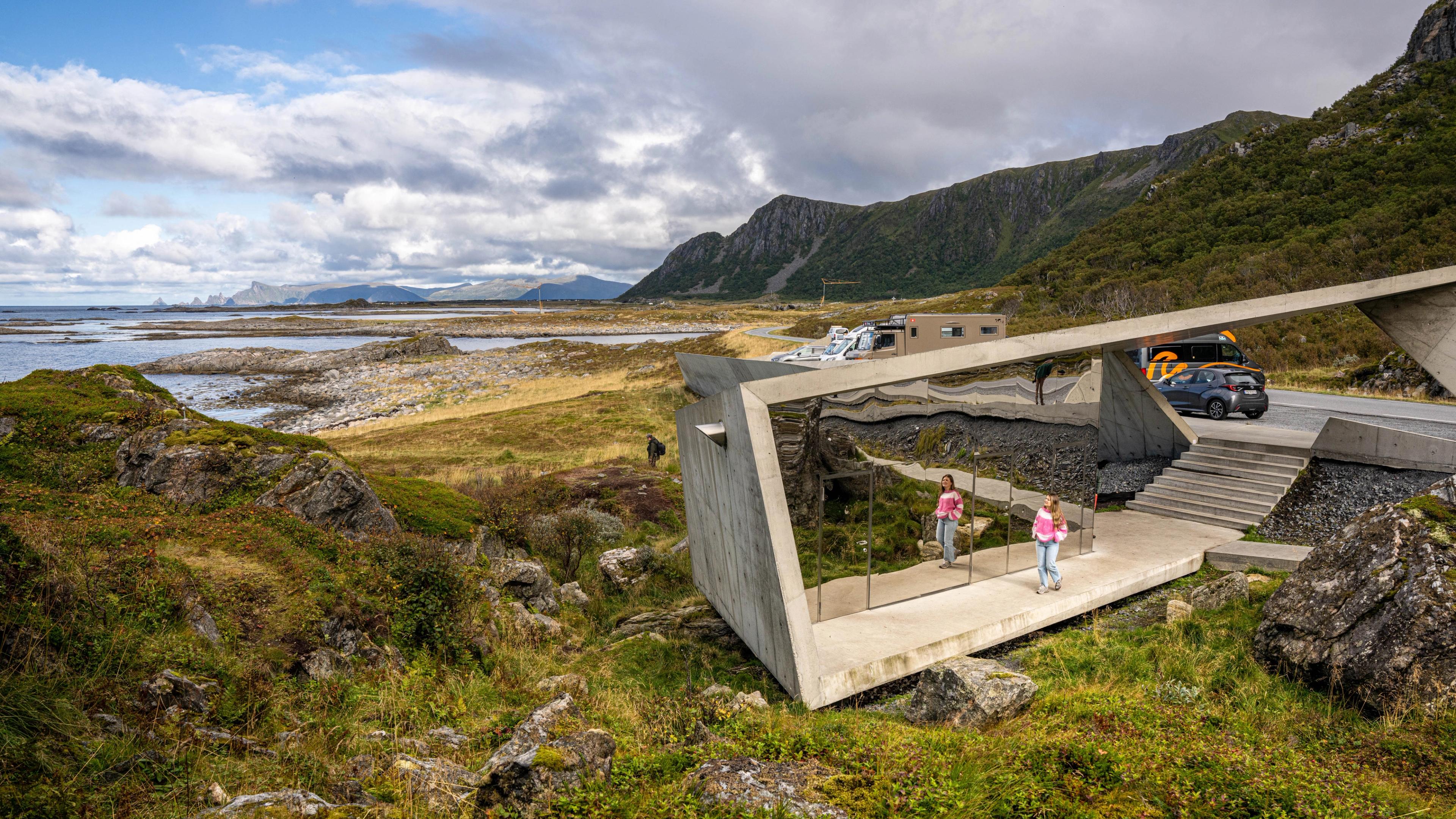 Architectural public toilet at Bukkekjerka in Andøya, Vesterålen