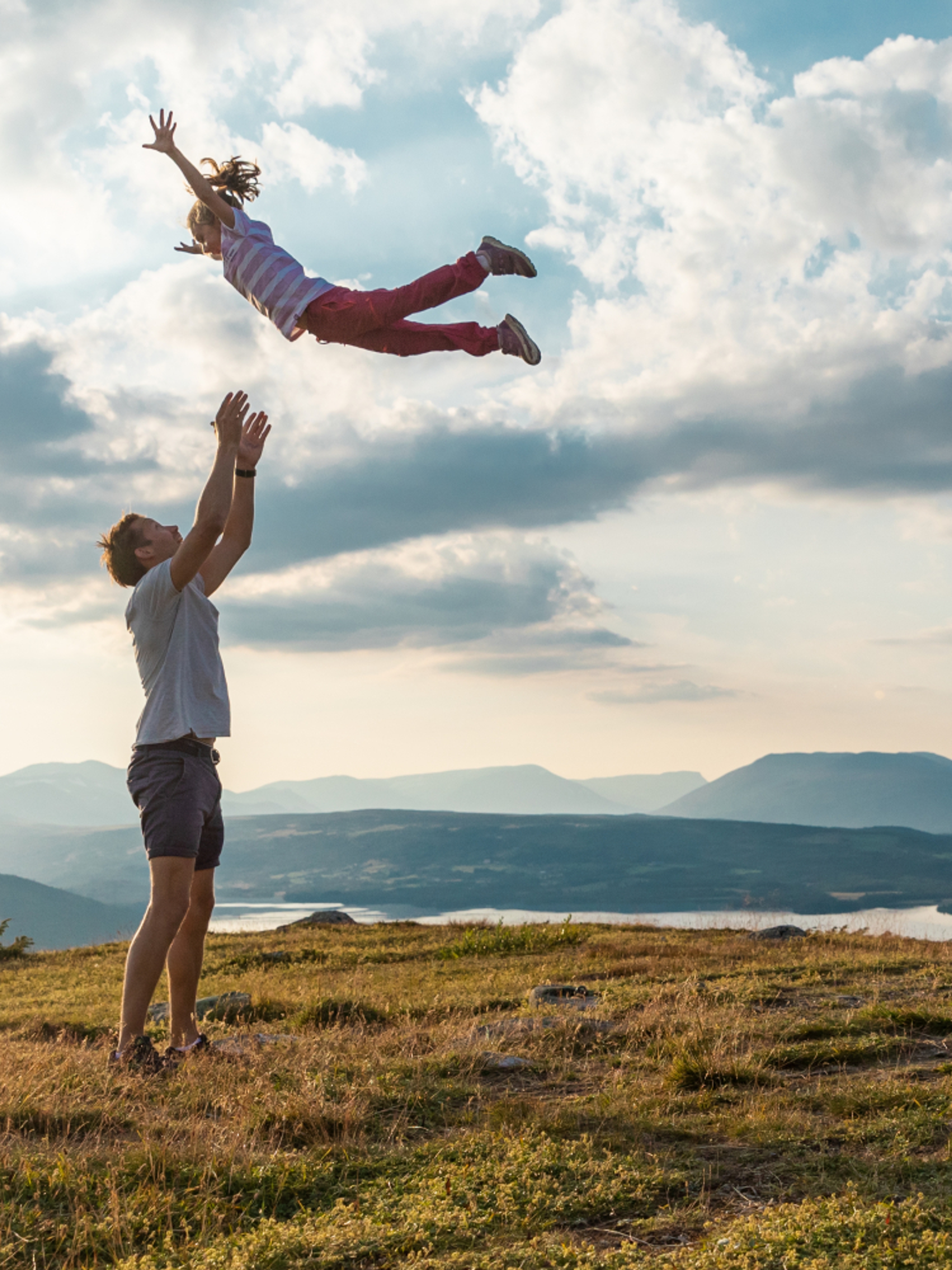 A family enjoying themselves in Gol, Eastern Norway