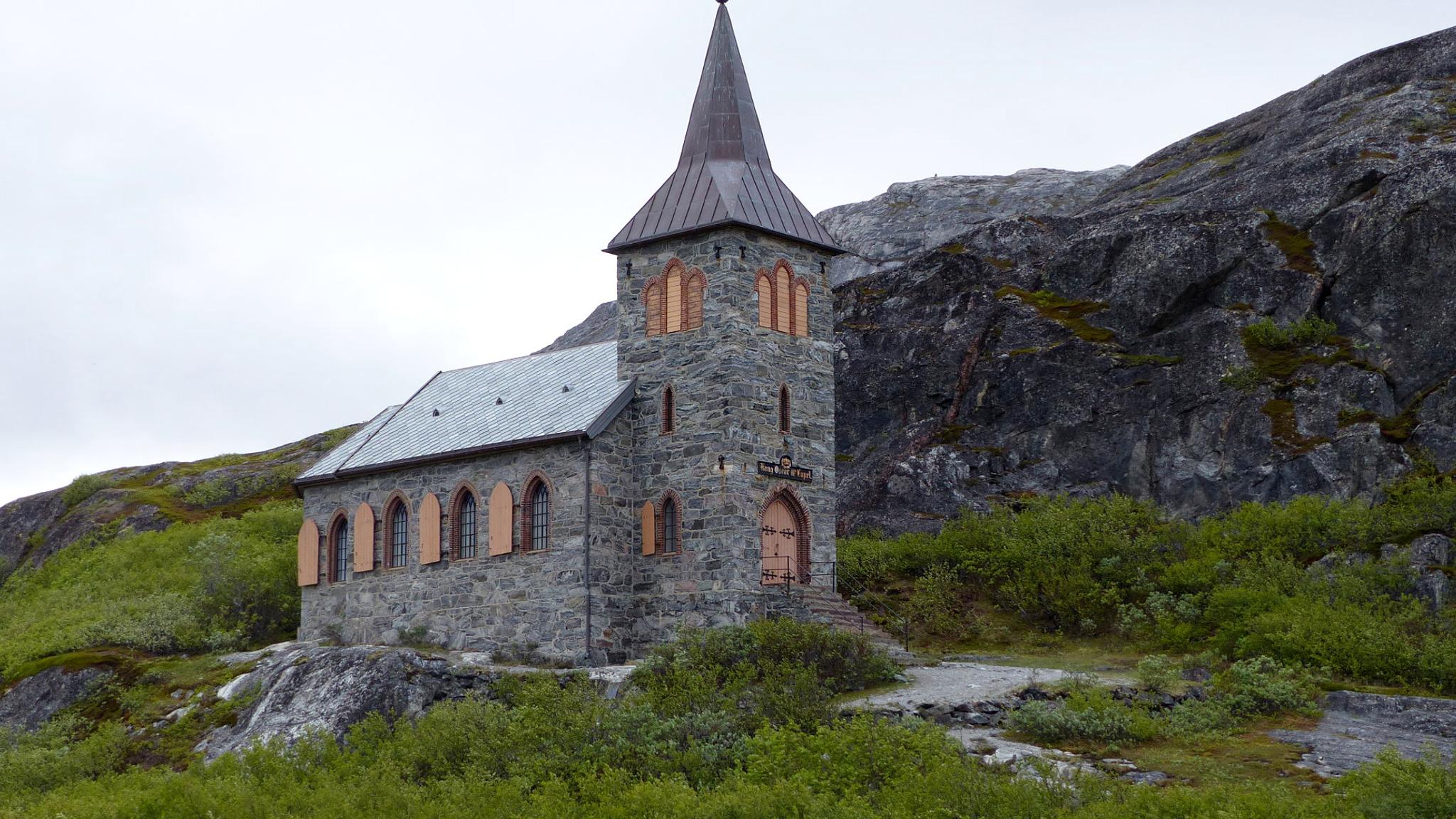Oscar II’s Chapel Stone church from 1869 in the Pasvik Valley